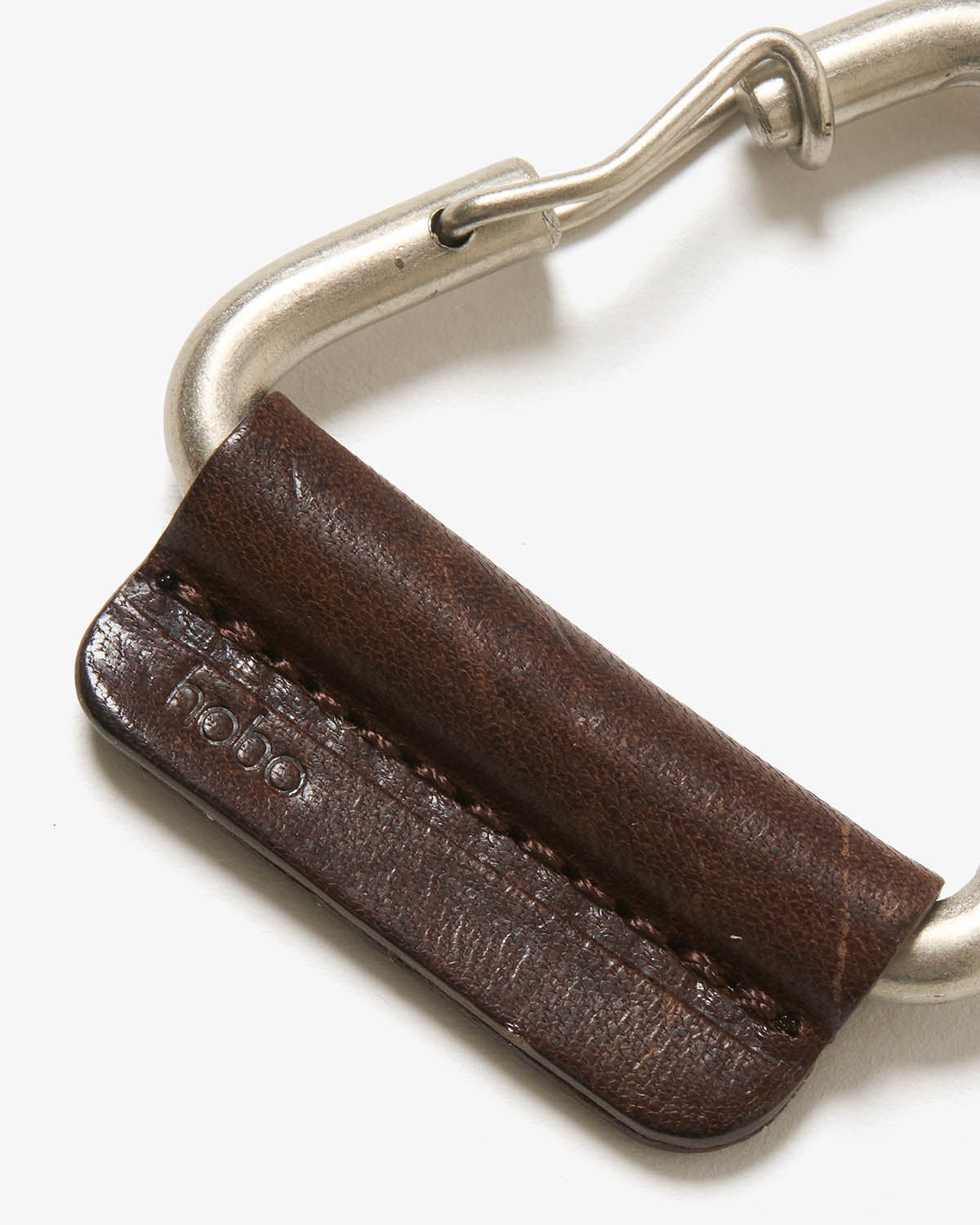 TRIANGLE KEY RING with HORSE LEATHER