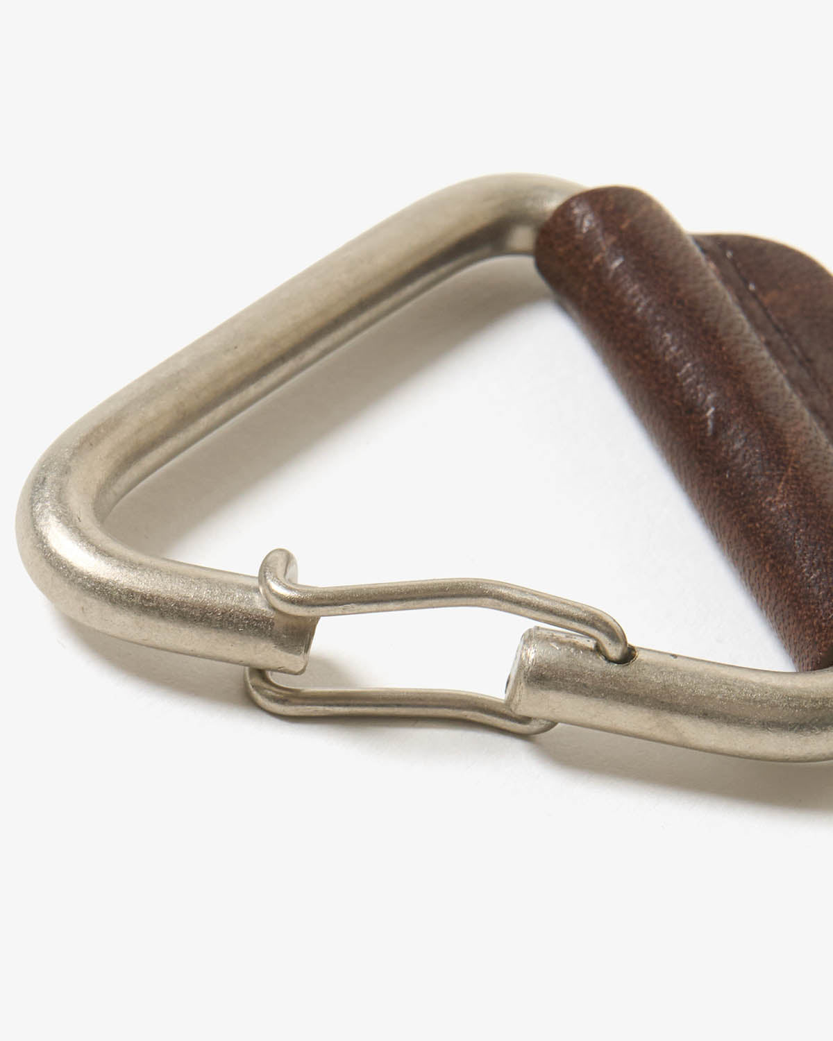 TRIANGLE KEY RING with HORSE LEATHER