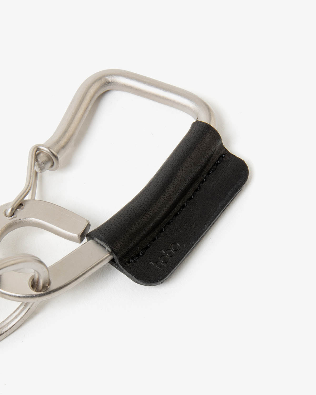CARABINER KEY RING with HORSE LEATHER