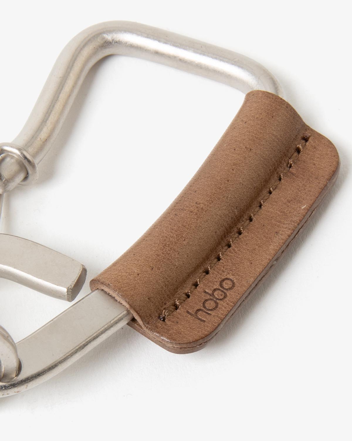 CARABINER KEY RING with HORSE LEATHER