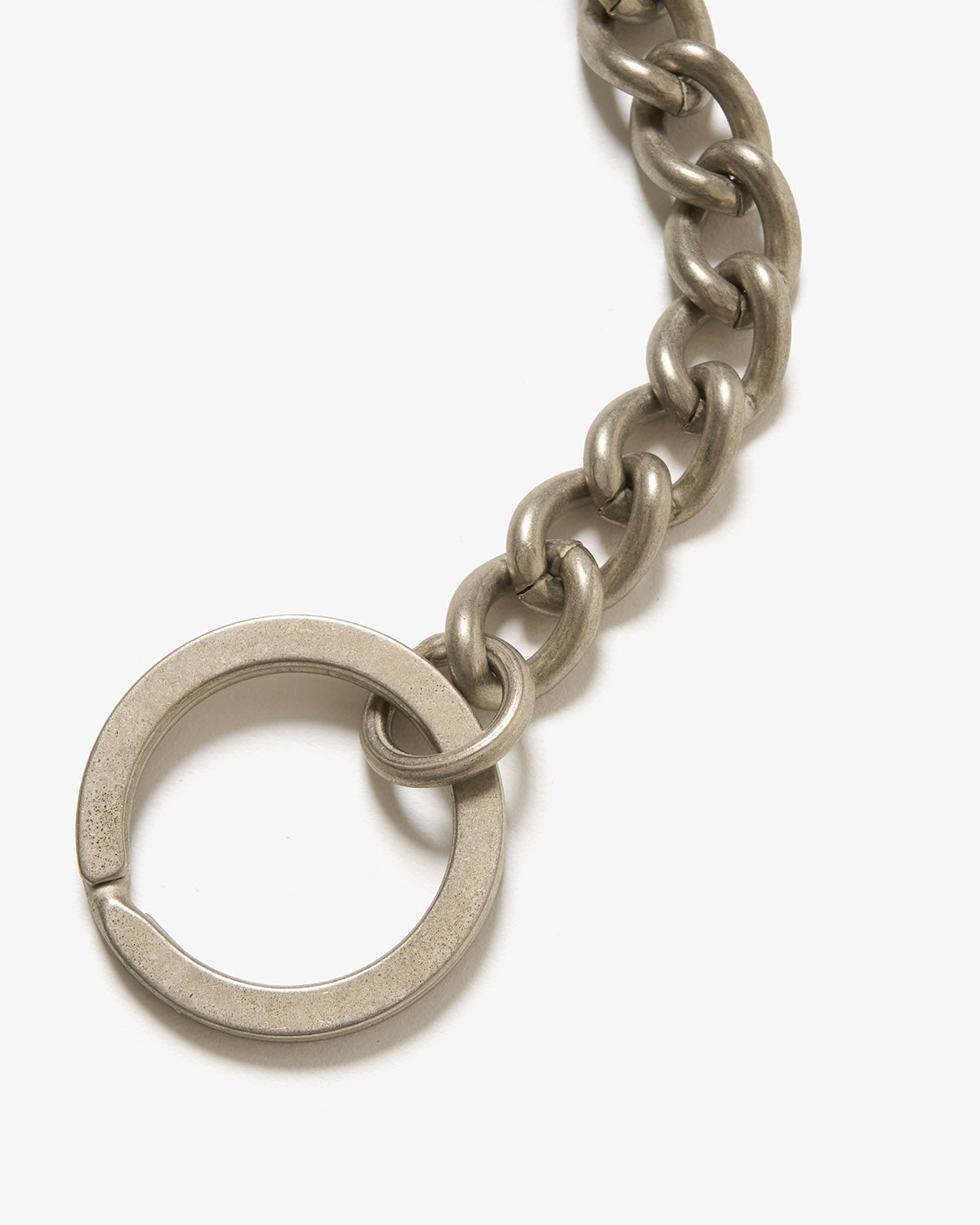 CARABINER CHAIN KEY RING with HORSE LEATHER