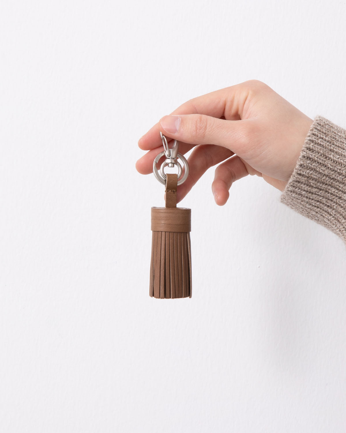 TASSEL KEY RING HORSE LEATHER