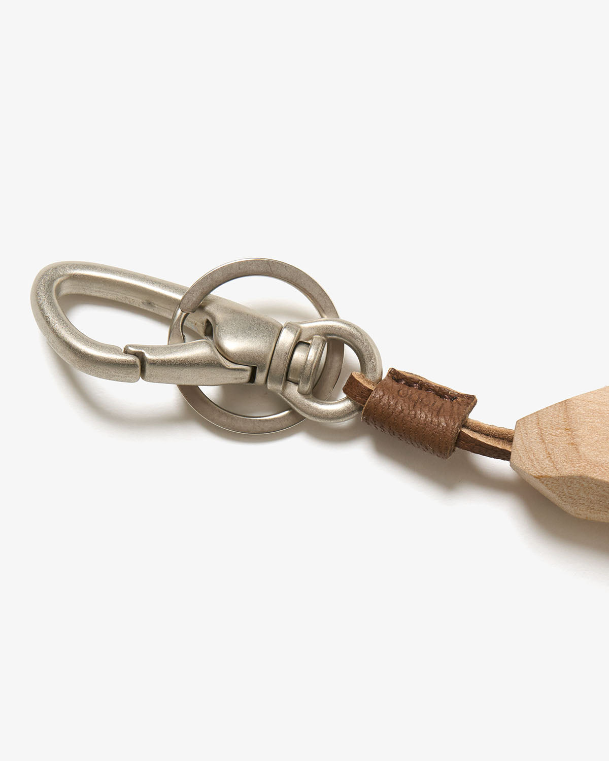 GEOMETRIC WOOD BEADS KEY RING