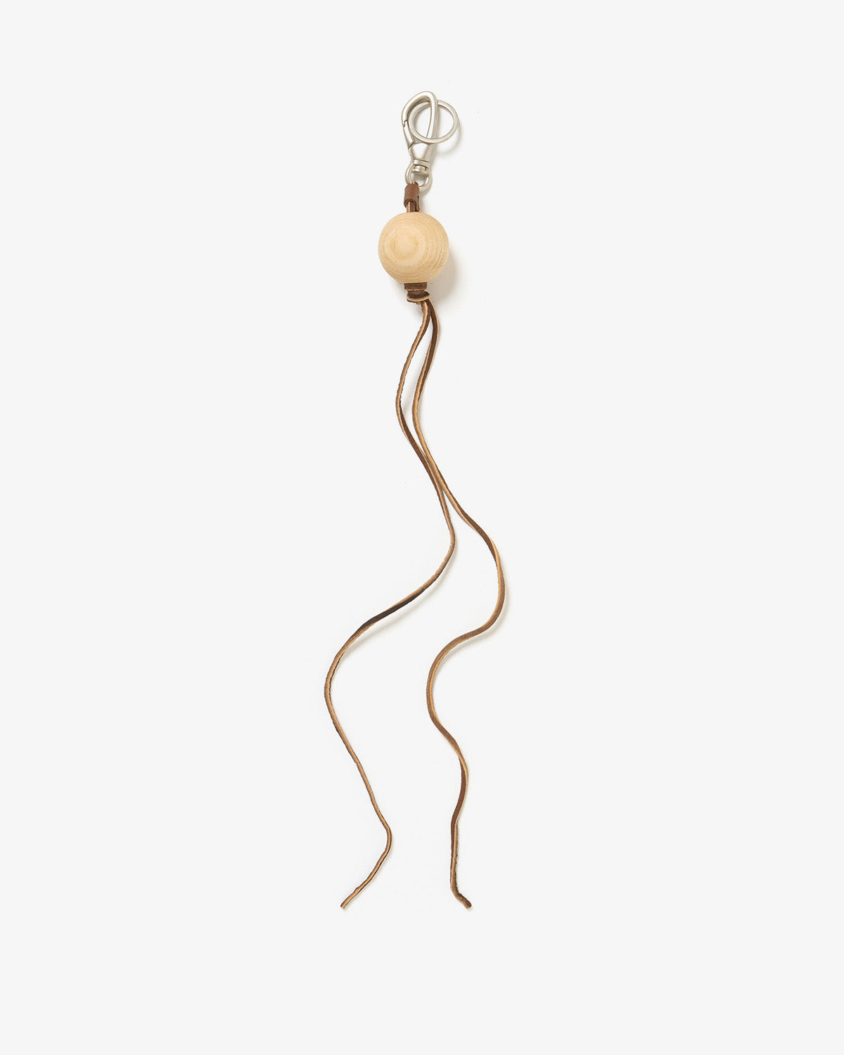 ROUND WOOD BEADS KEY RING