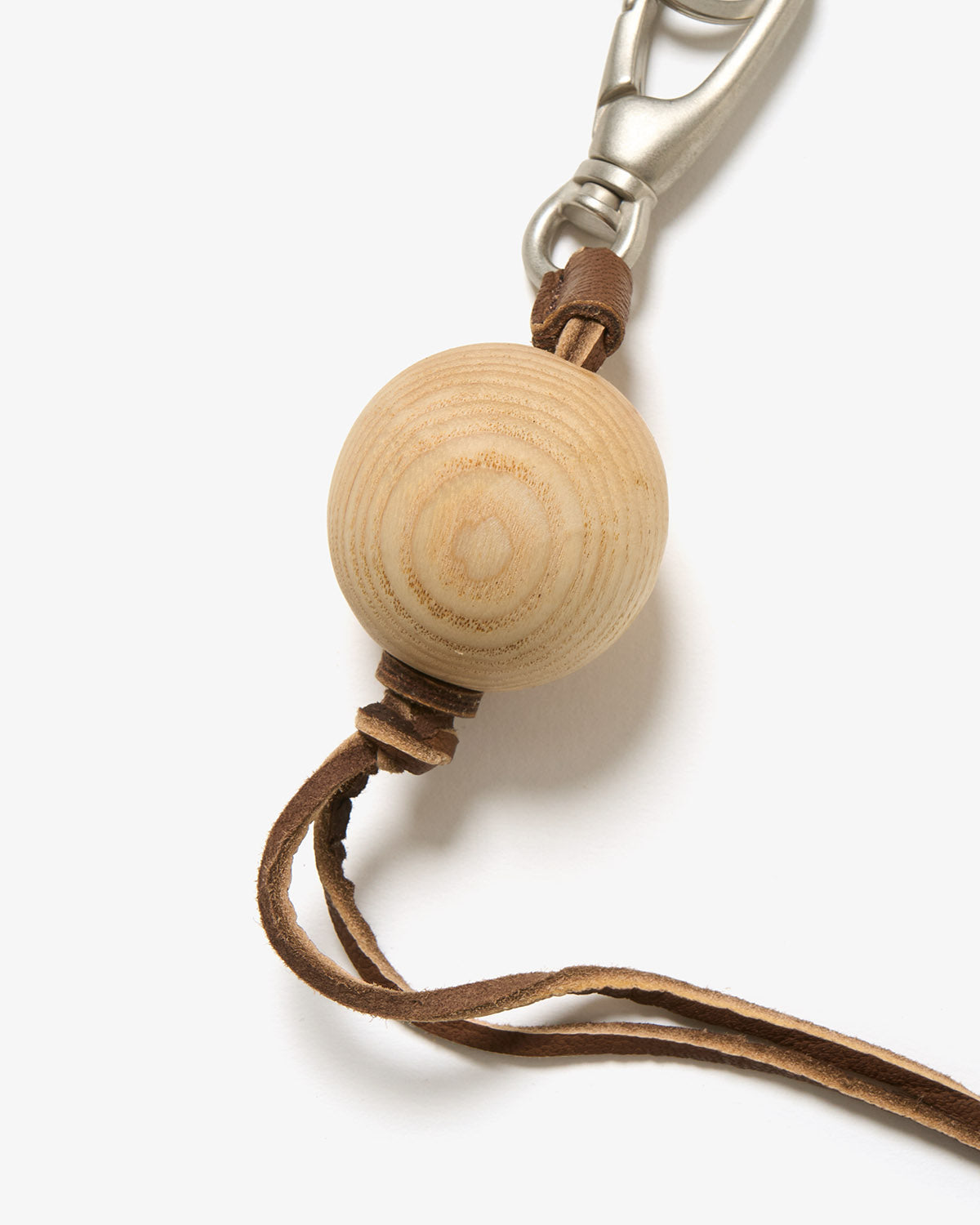ROUND WOOD BEADS KEY RING