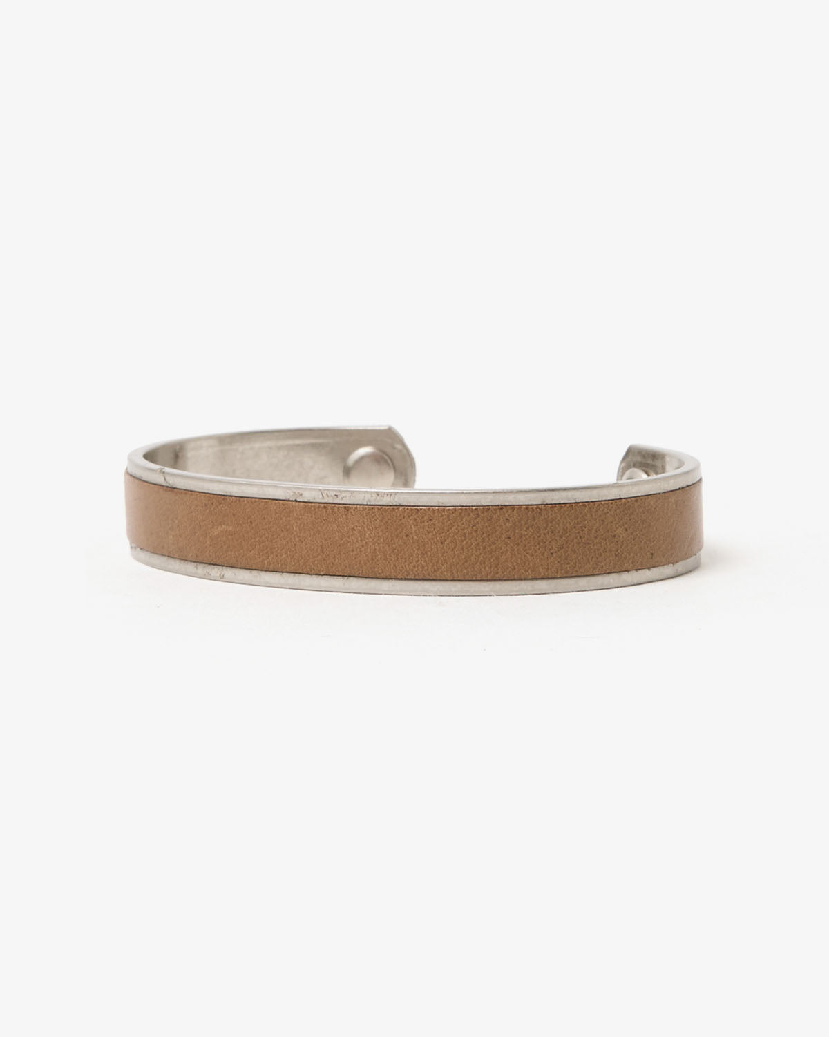 BRASS BRACELET NARROW with HORSE LEATHER