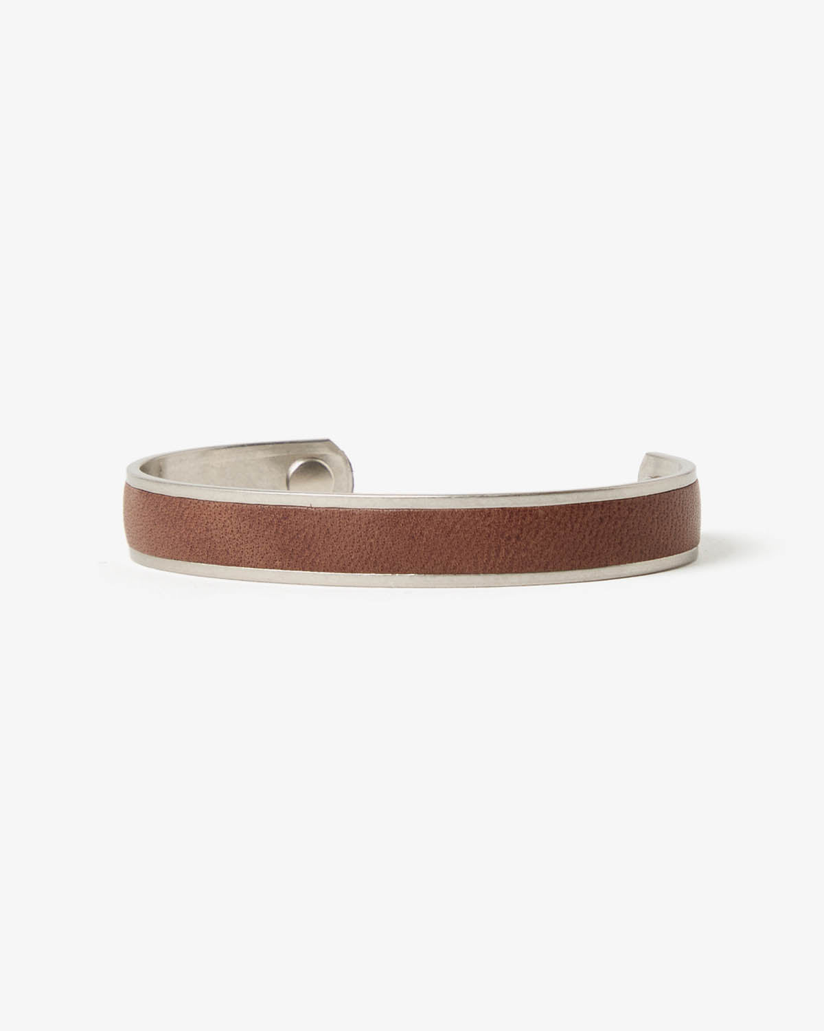 BRASS BRACELET NARROW with HORSE LEATHER