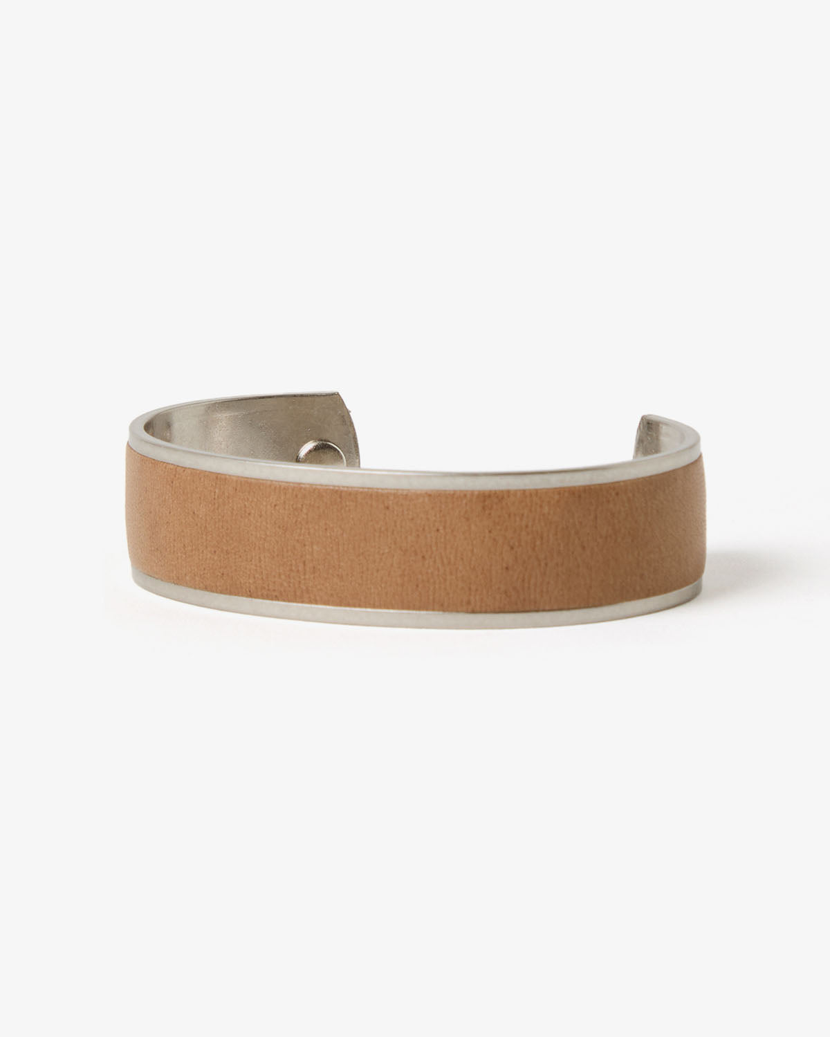 BRASS BRACELET WIDE with HORSE LEATHER