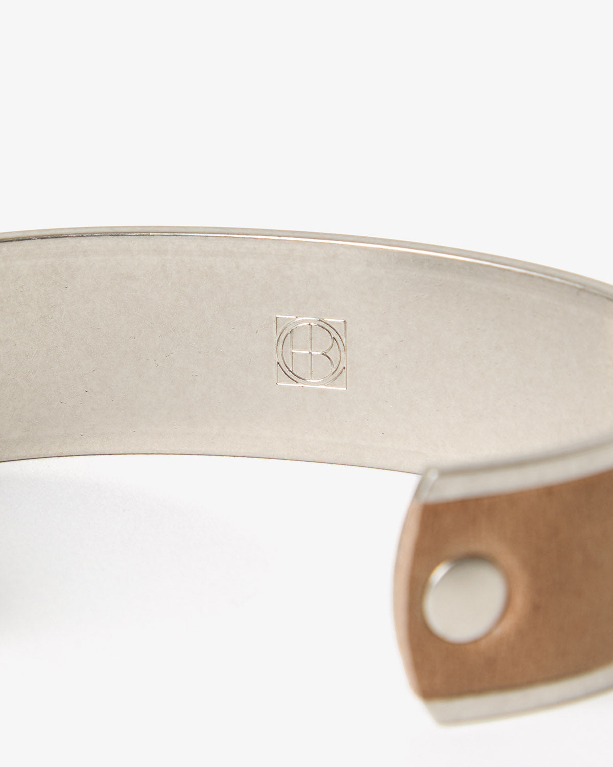 BRASS BRACELET WIDE with HORSE LEATHER