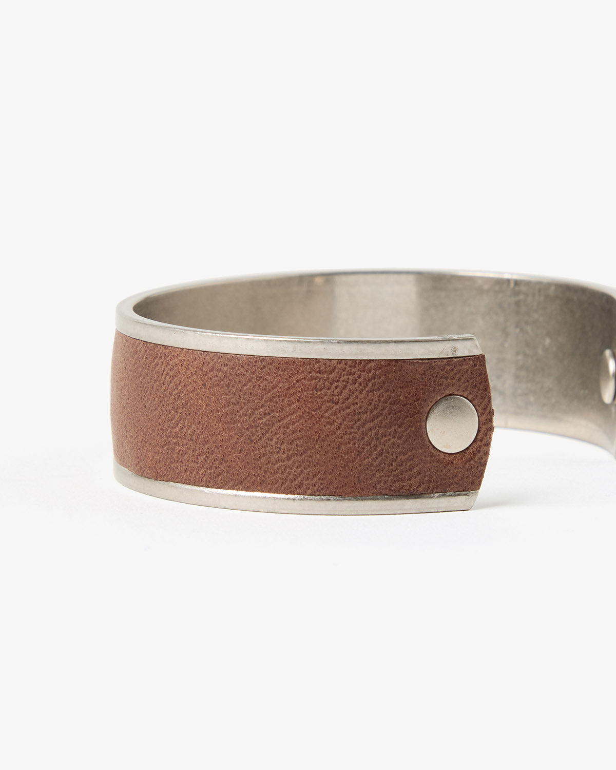 BRASS BRACELET WIDE with HORSE LEATHER