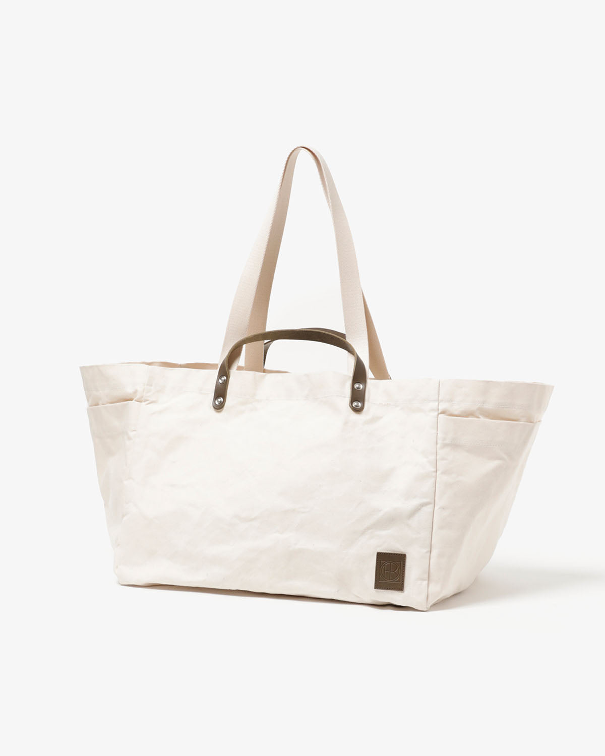2WAY TOTE BAG DUCK CANVAS with COW LEATHER