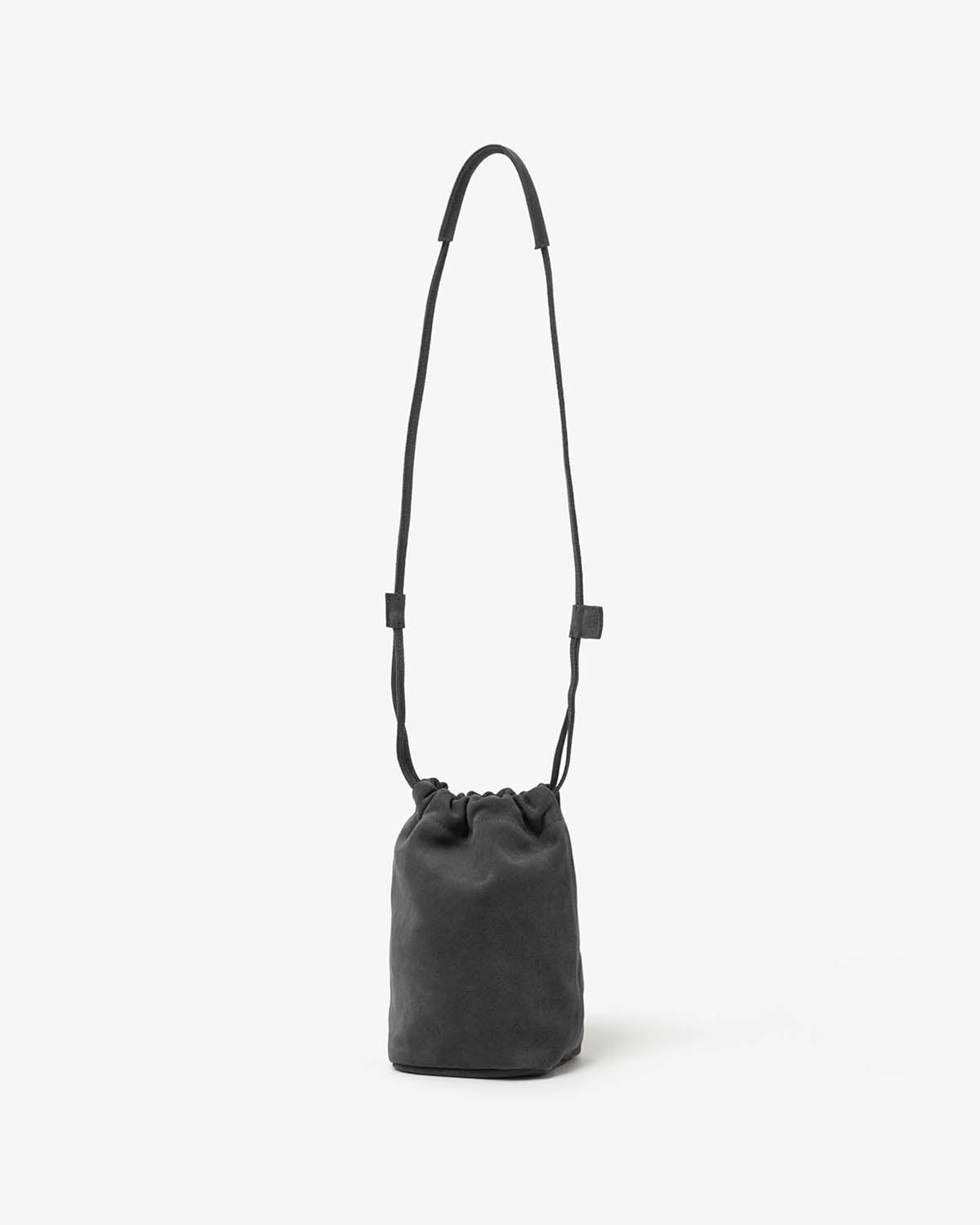 DRAWSTRING POUCH COW SUEDE