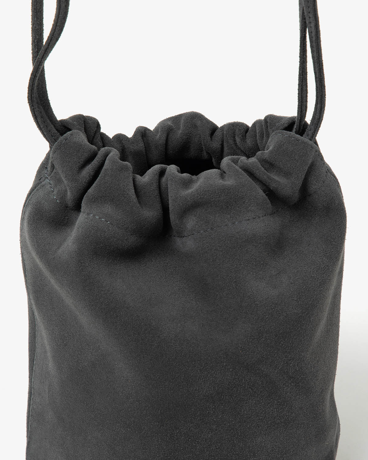 DRAWSTRING POUCH COW SUEDE