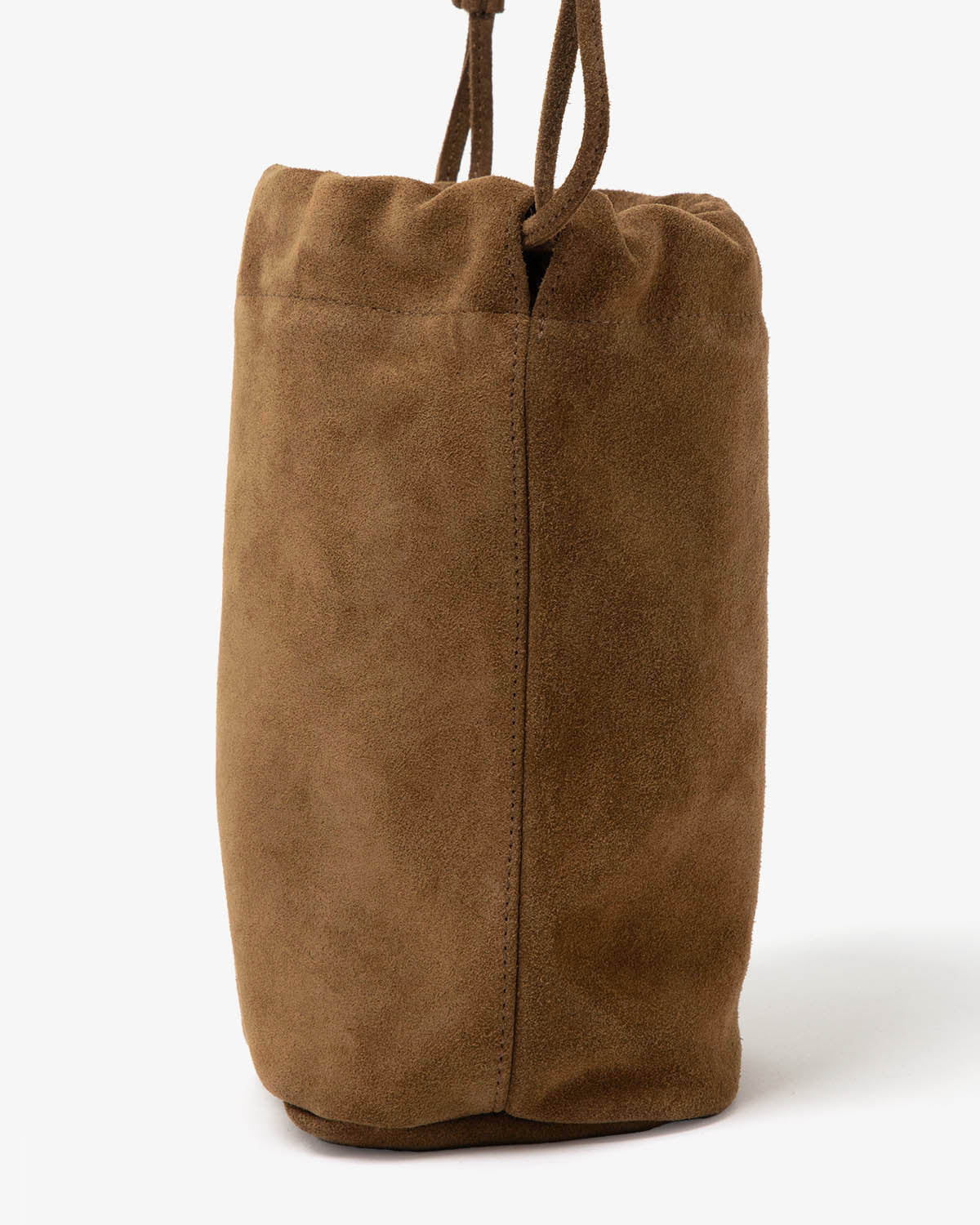 DRAWSTRING POUCH COW SUEDE