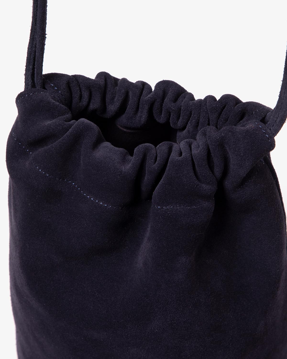 DRAWSTRING POUCH COW SUEDE