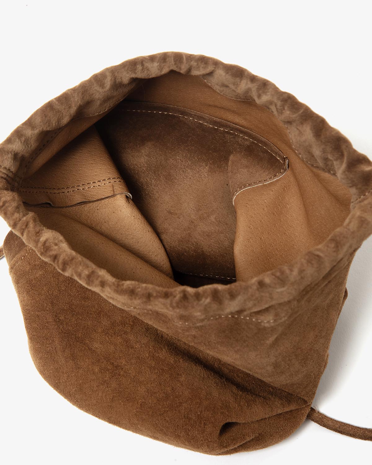 DRAWSTRING POUCH PIG SUEDE