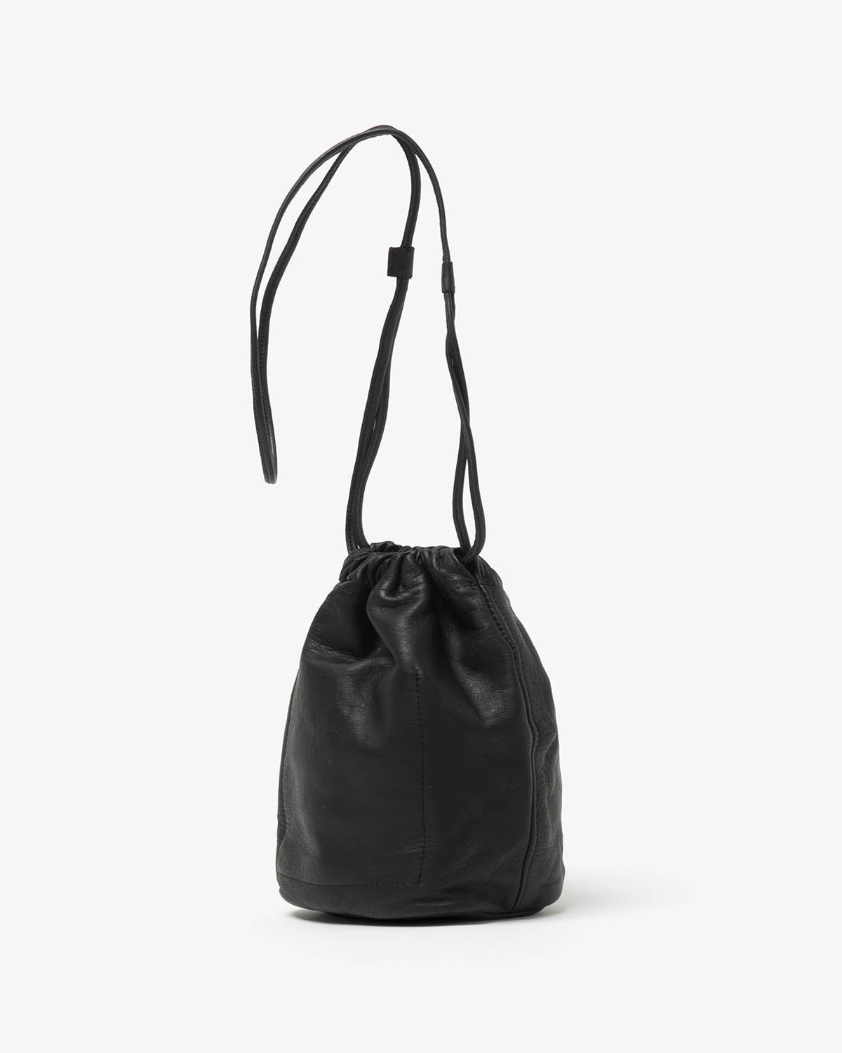 DRAWSTRING POUCH COW LEATHER