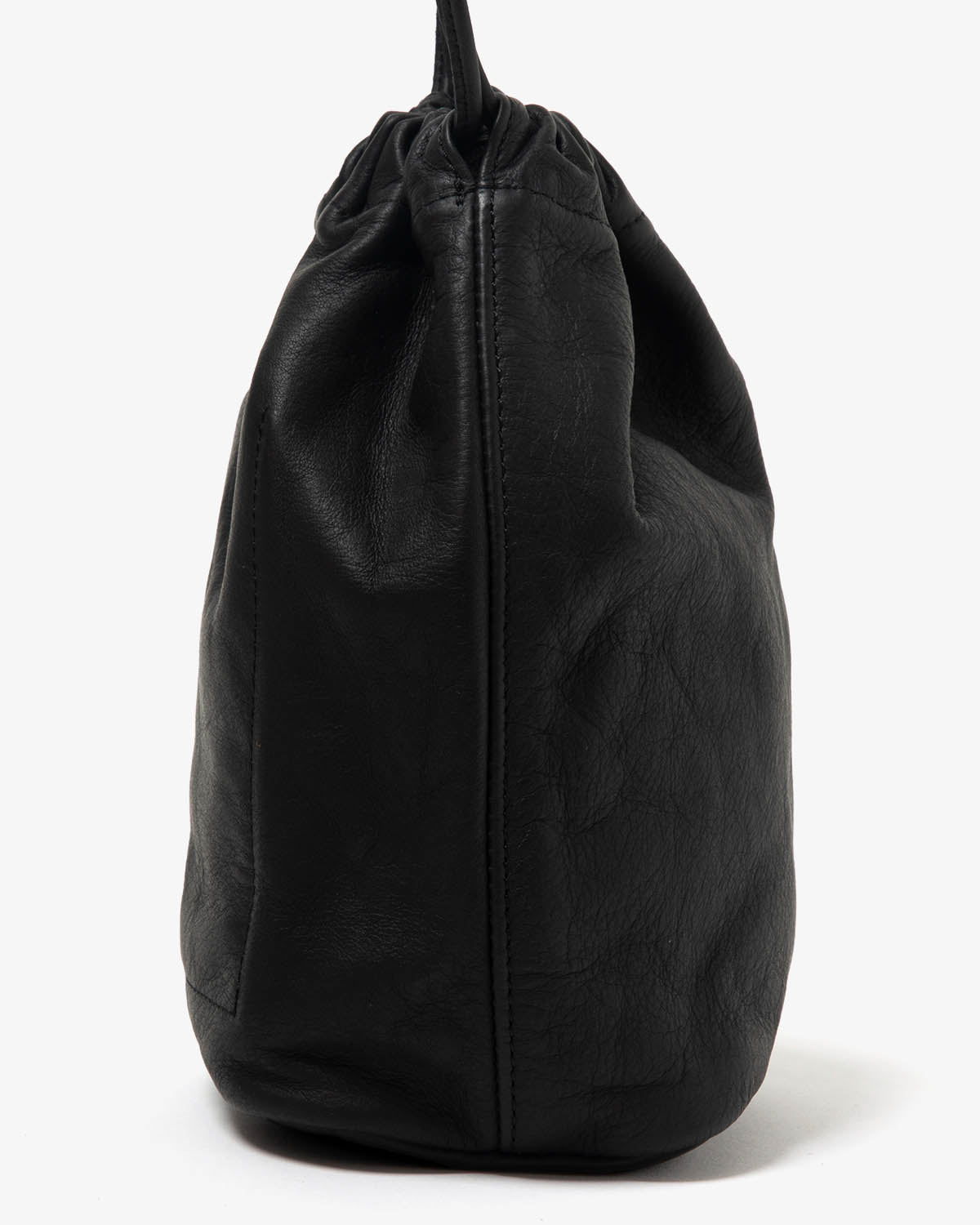 DRAWSTRING POUCH COW LEATHER