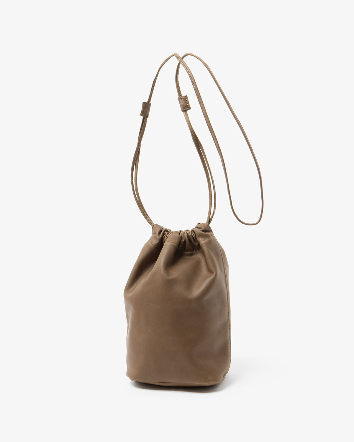 DRAWSTRING POUCH COW LEATHER