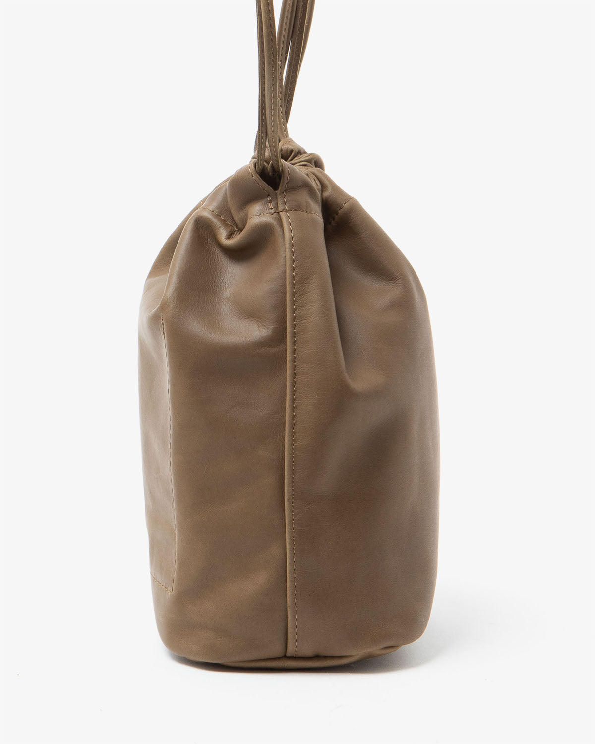 DRAWSTRING POUCH COW LEATHER