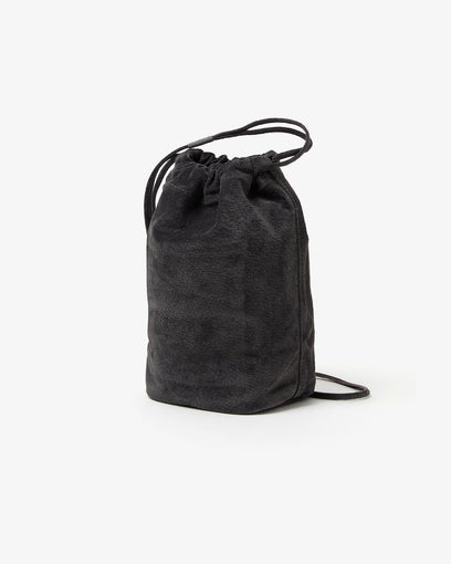 DRAWSTRING POUCH PIG SUEDE