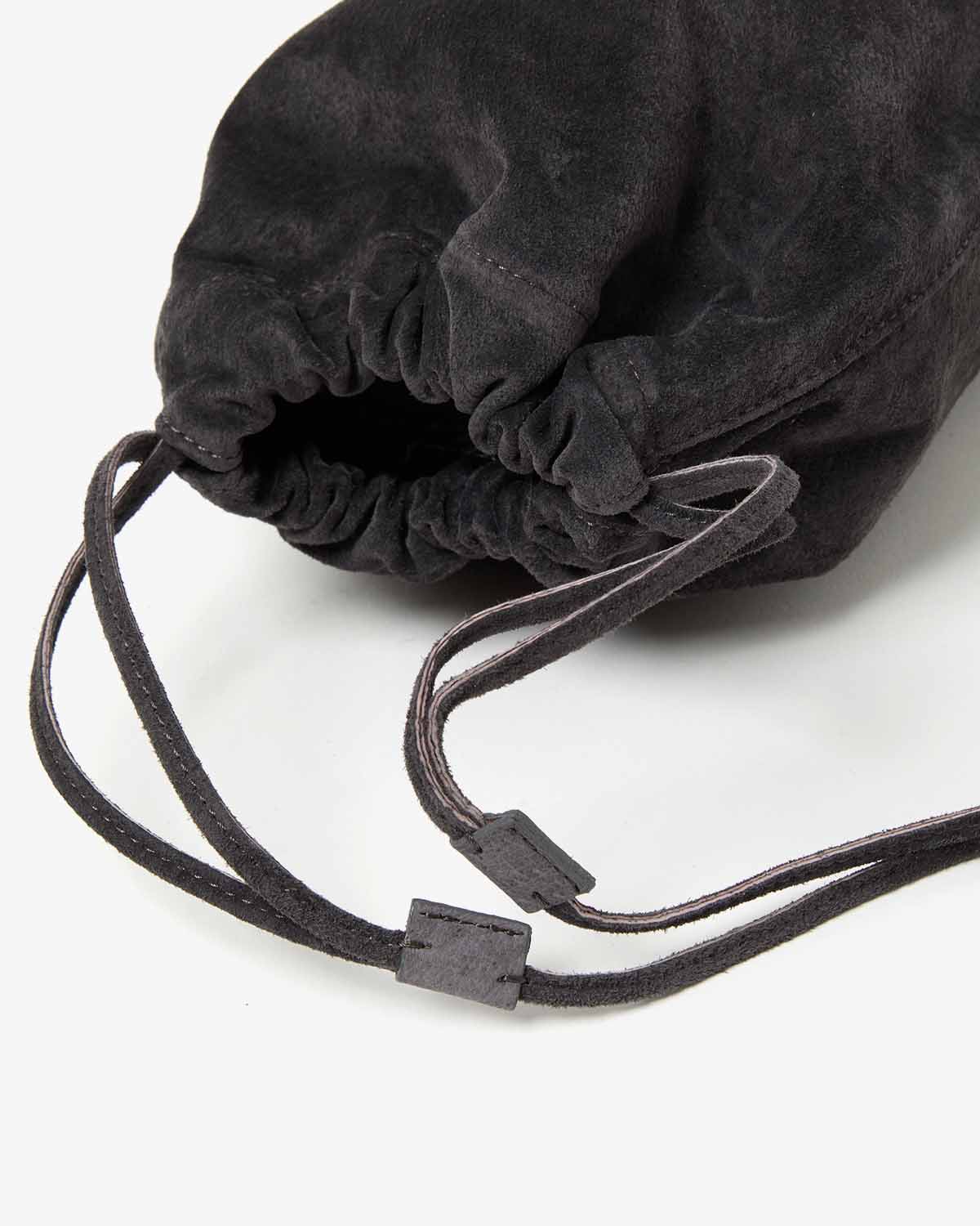 DRAWSTRING POUCH PIG SUEDE