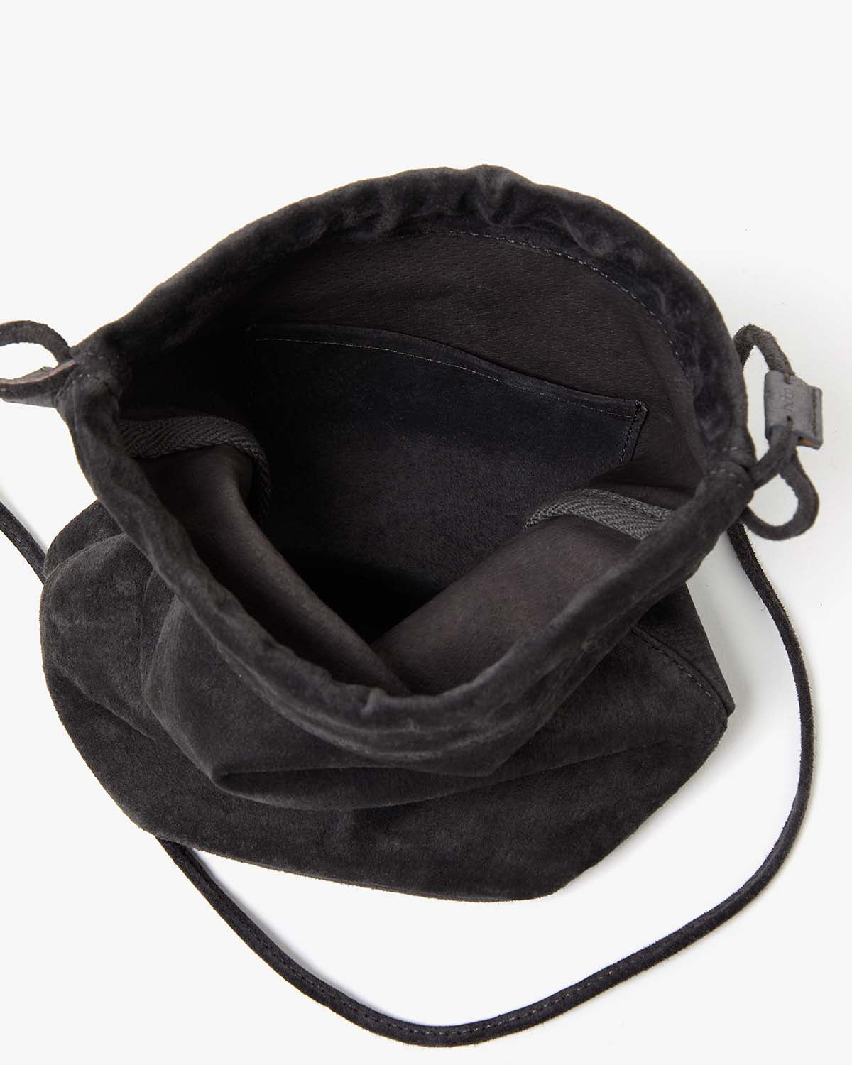 DRAWSTRING POUCH PIG SUEDE