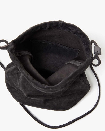 DRAWSTRING POUCH PIG SUEDE