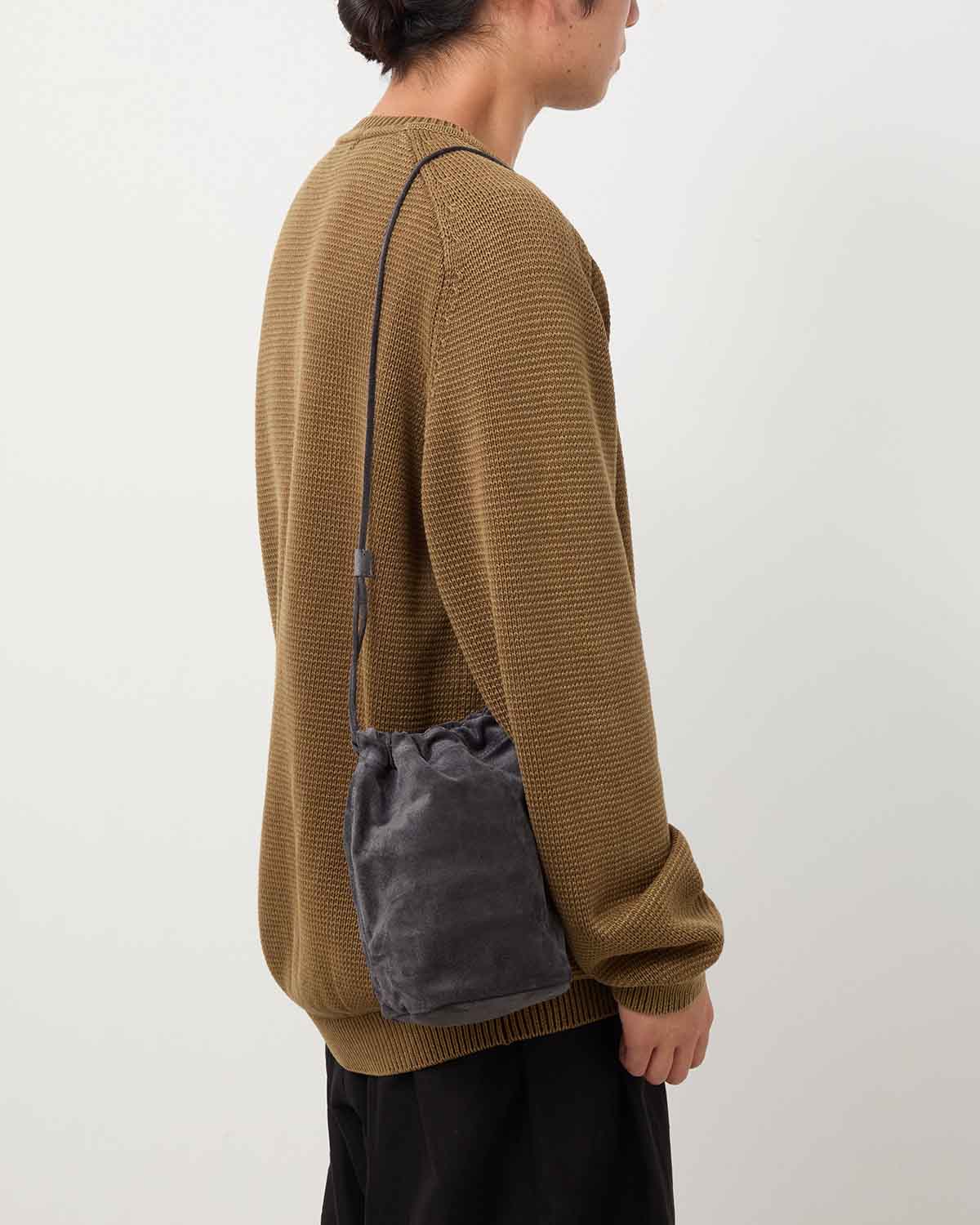 DRAWSTRING POUCH PIG SUEDE
