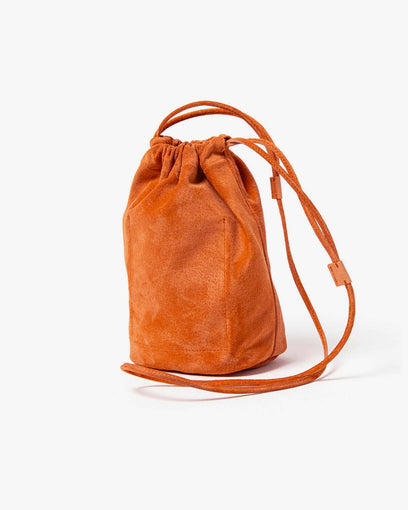 DRAWSTRING POUCH PIG SUEDE
