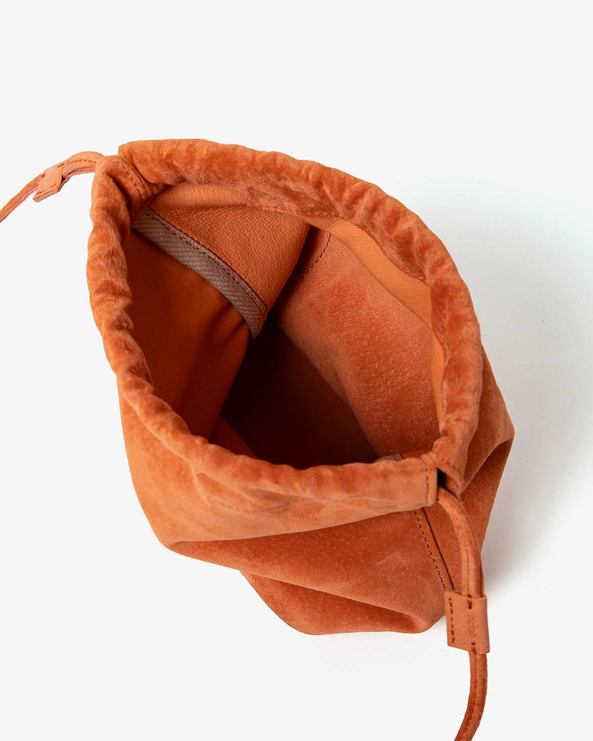 DRAWSTRING POUCH PIG SUEDE