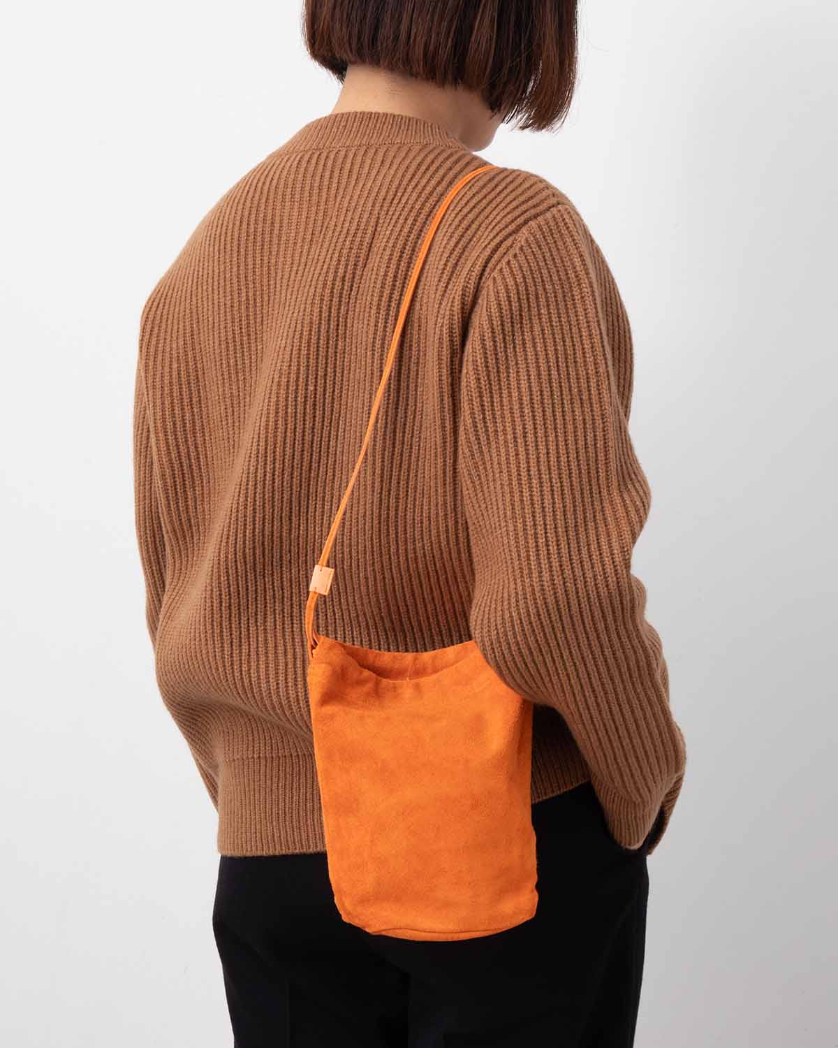 DRAWSTRING POUCH PIG SUEDE