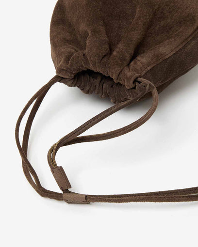 DRAWSTRING POUCH PIG SUEDE