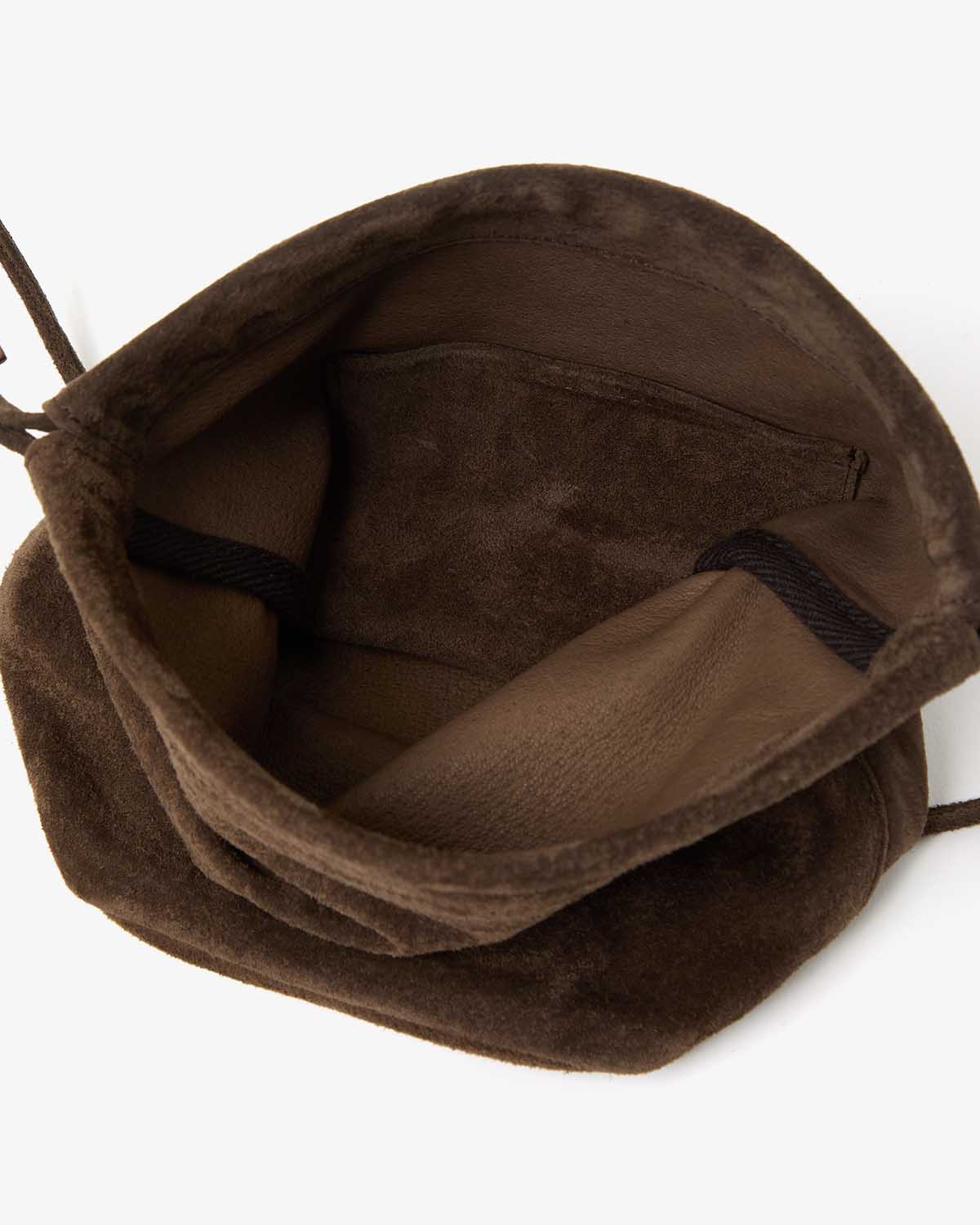 DRAWSTRING POUCH PIG SUEDE