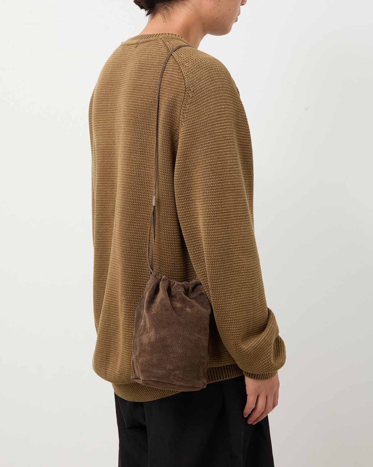 DRAWSTRING POUCH PIG SUEDE