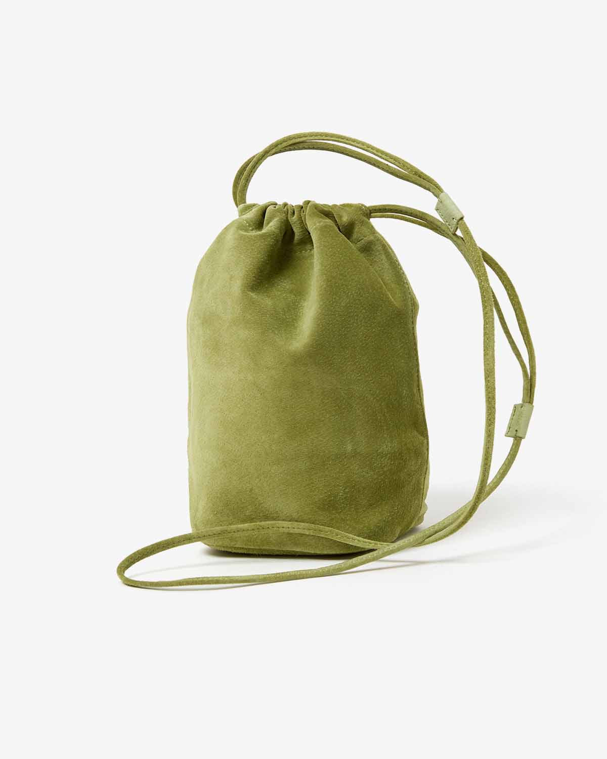 DRAWSTRING POUCH PIG SUEDE