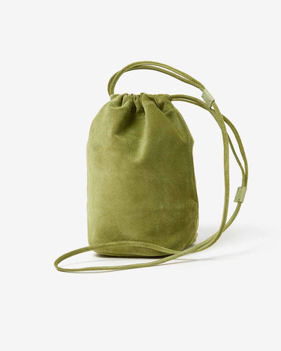 DRAWSTRING POUCH PIG SUEDE