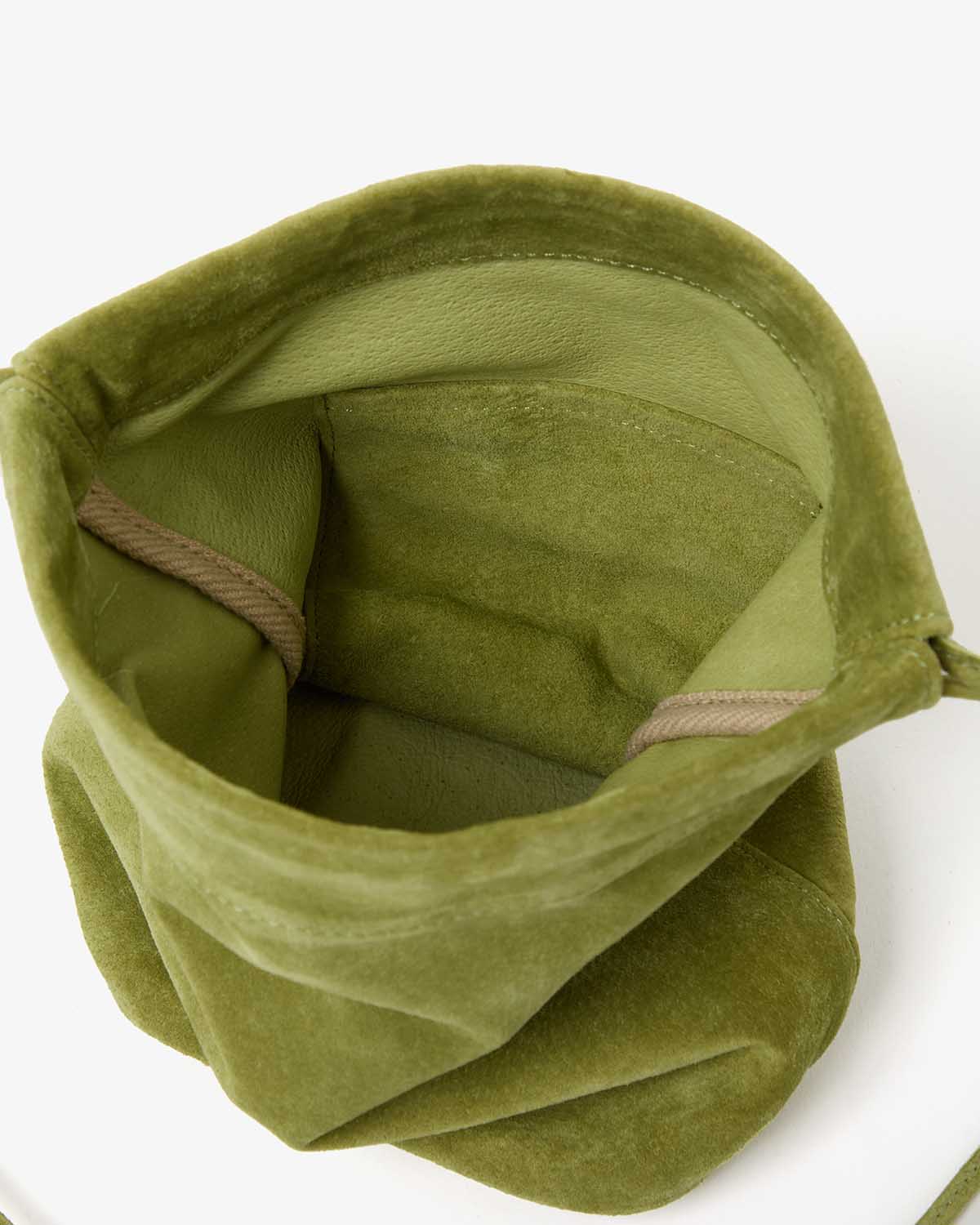 DRAWSTRING POUCH PIG SUEDE