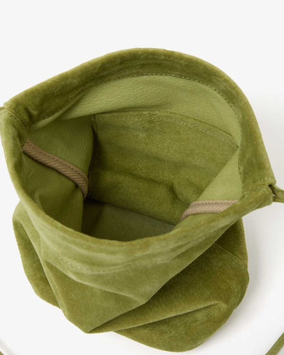 DRAWSTRING POUCH PIG SUEDE