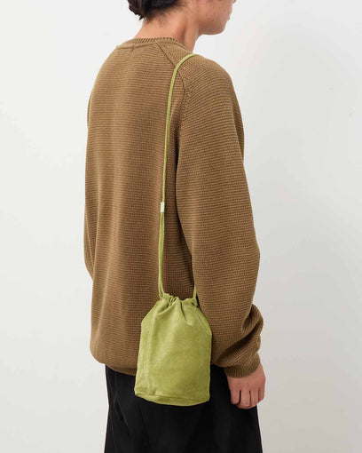 DRAWSTRING POUCH PIG SUEDE