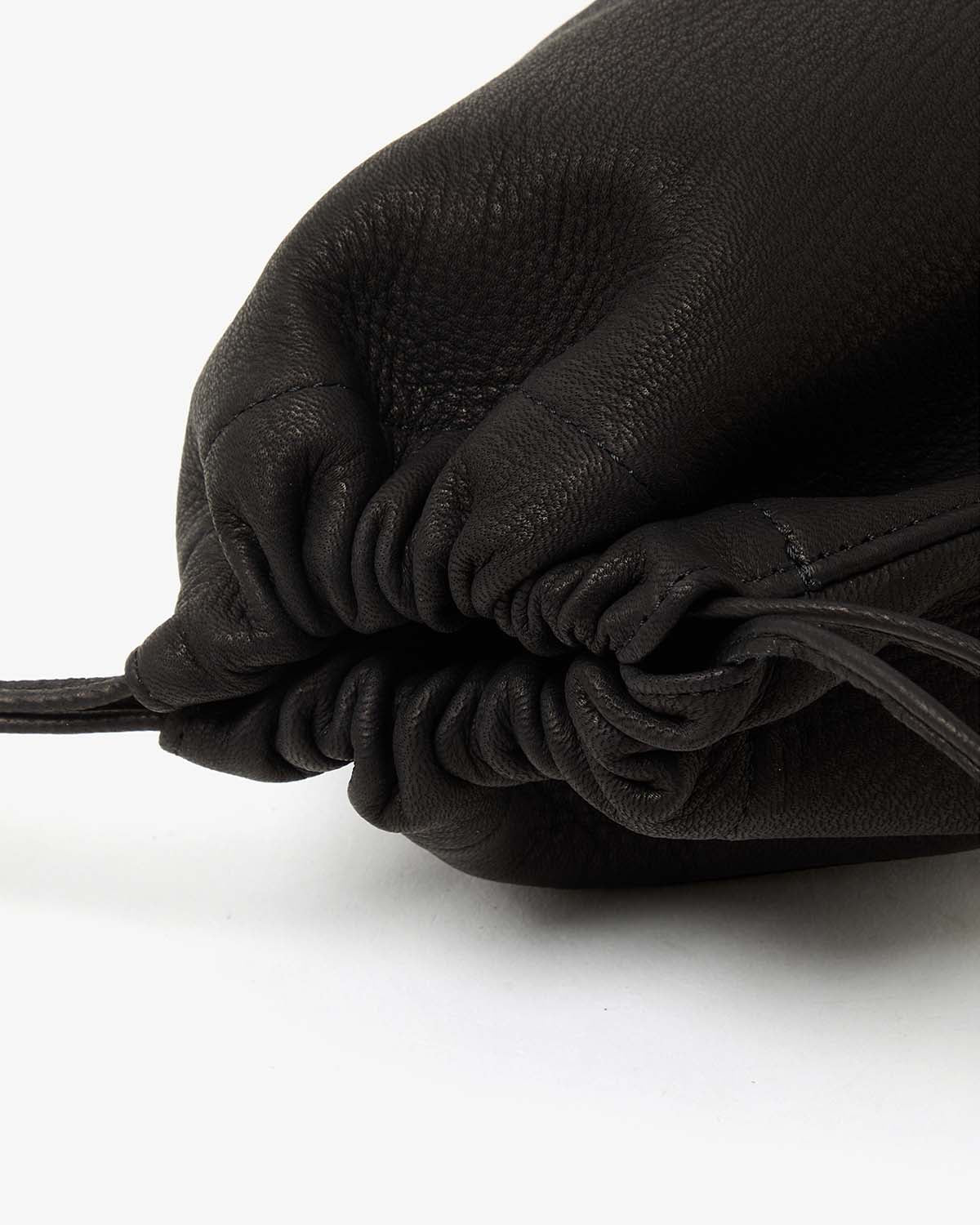 DRAWSTRING POUCH DEER LEATHER