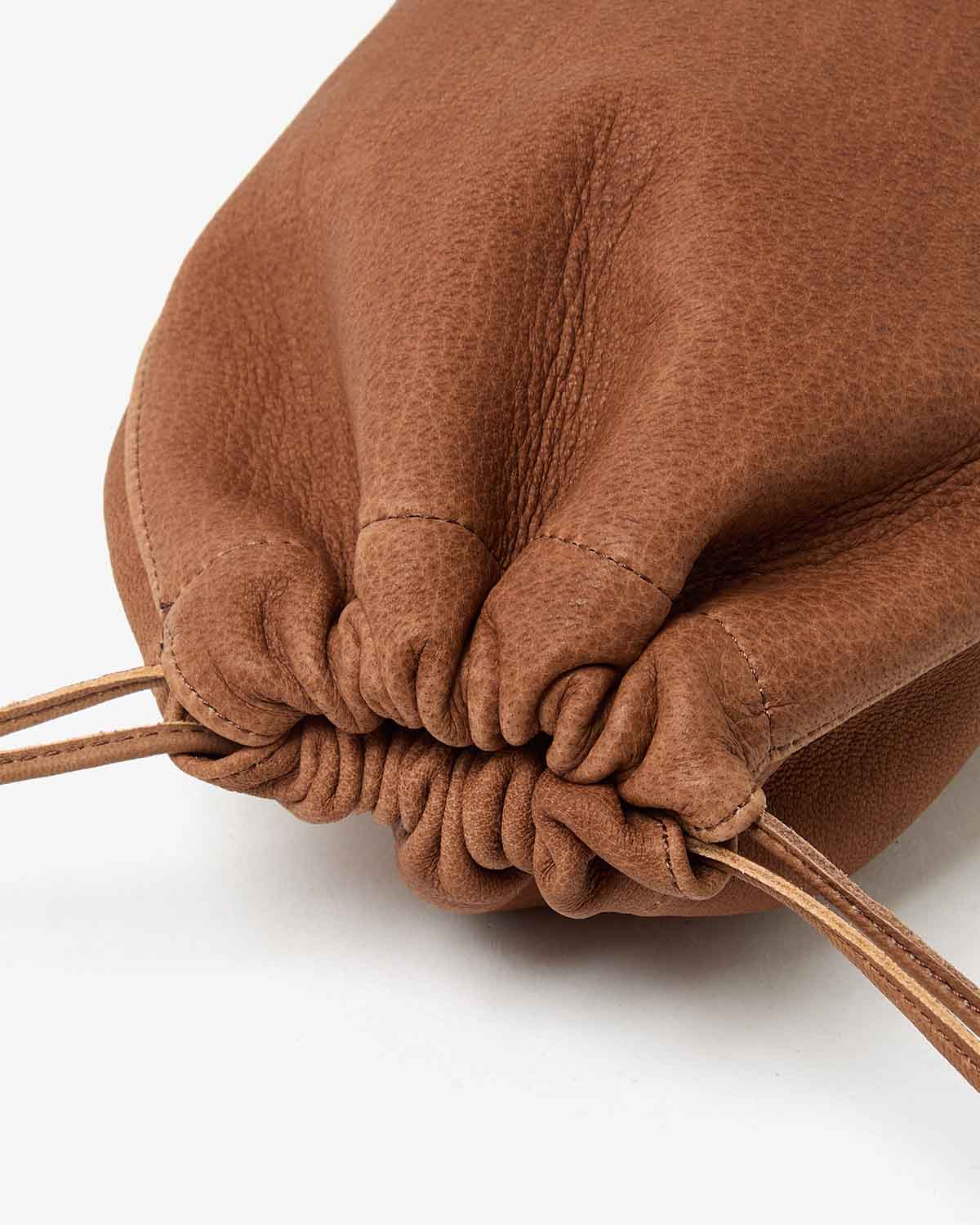 DRAWSTRING POUCH DEER LEATHER