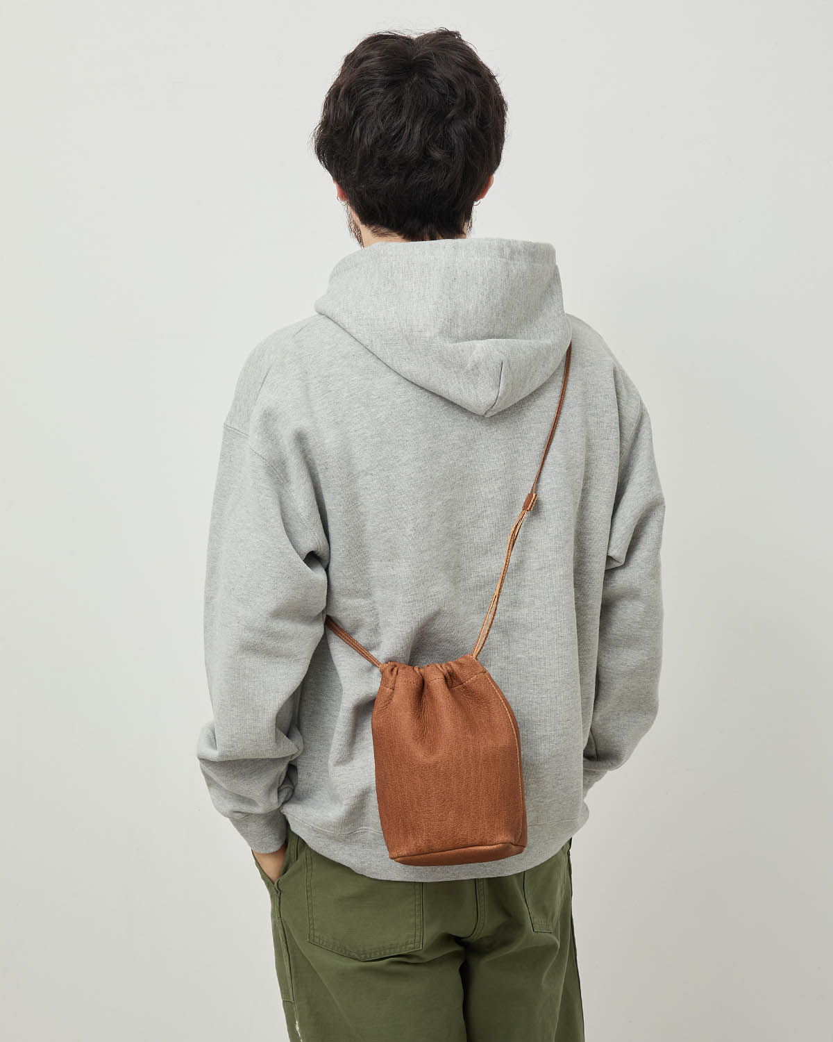 DRAWSTRING POUCH DEER LEATHER