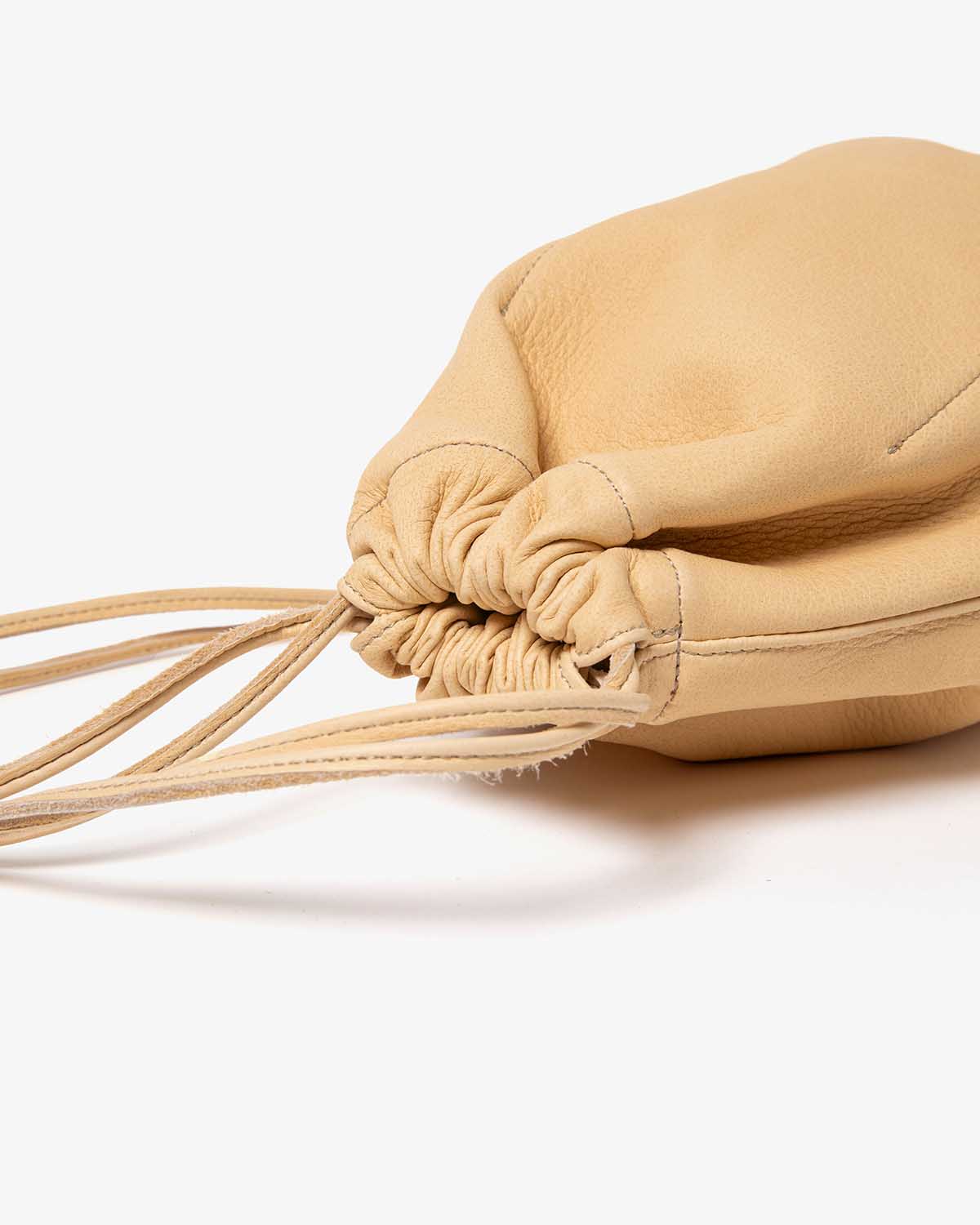 DRAWSTRING POUCH DEER LEATHER