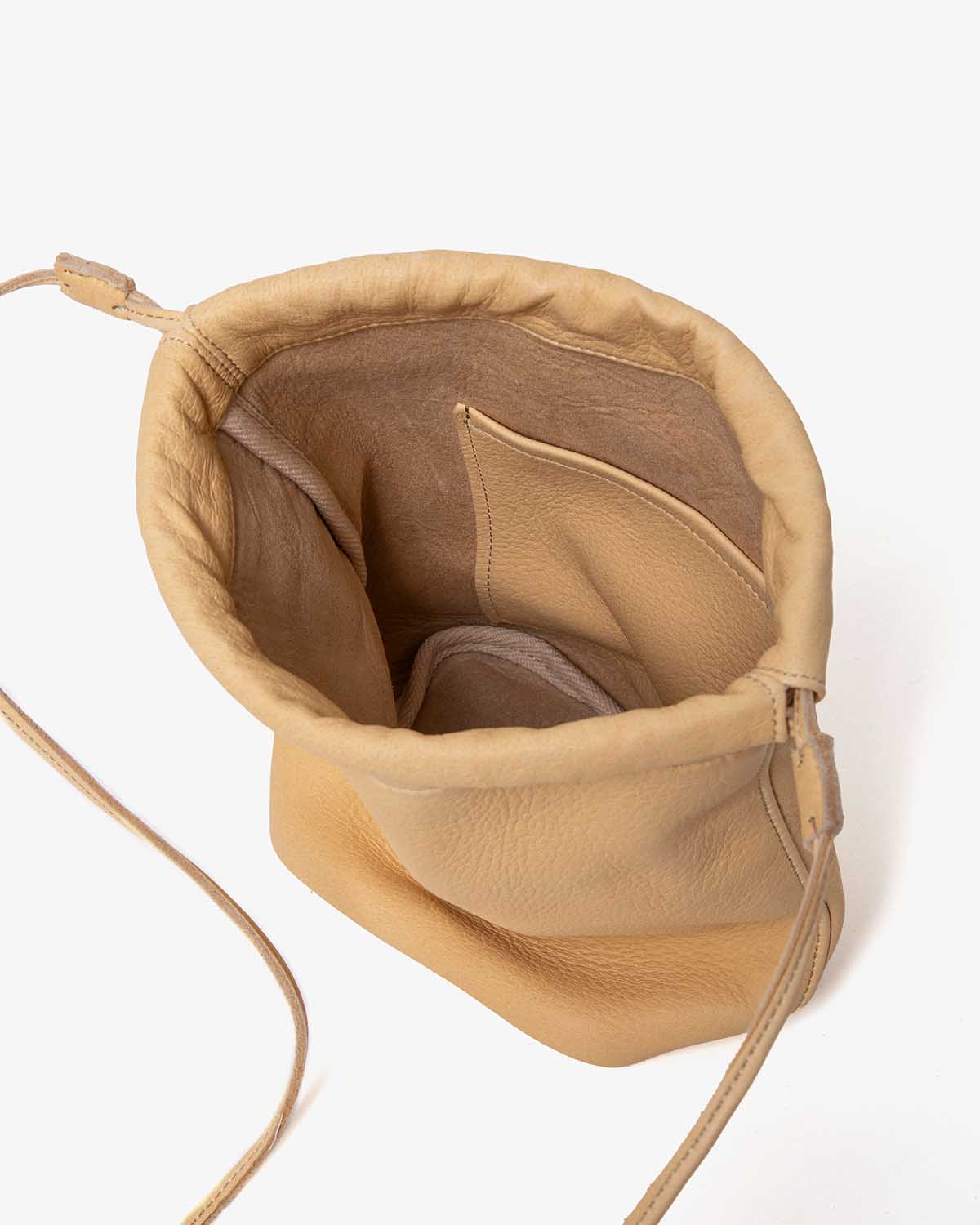 DRAWSTRING POUCH DEER LEATHER