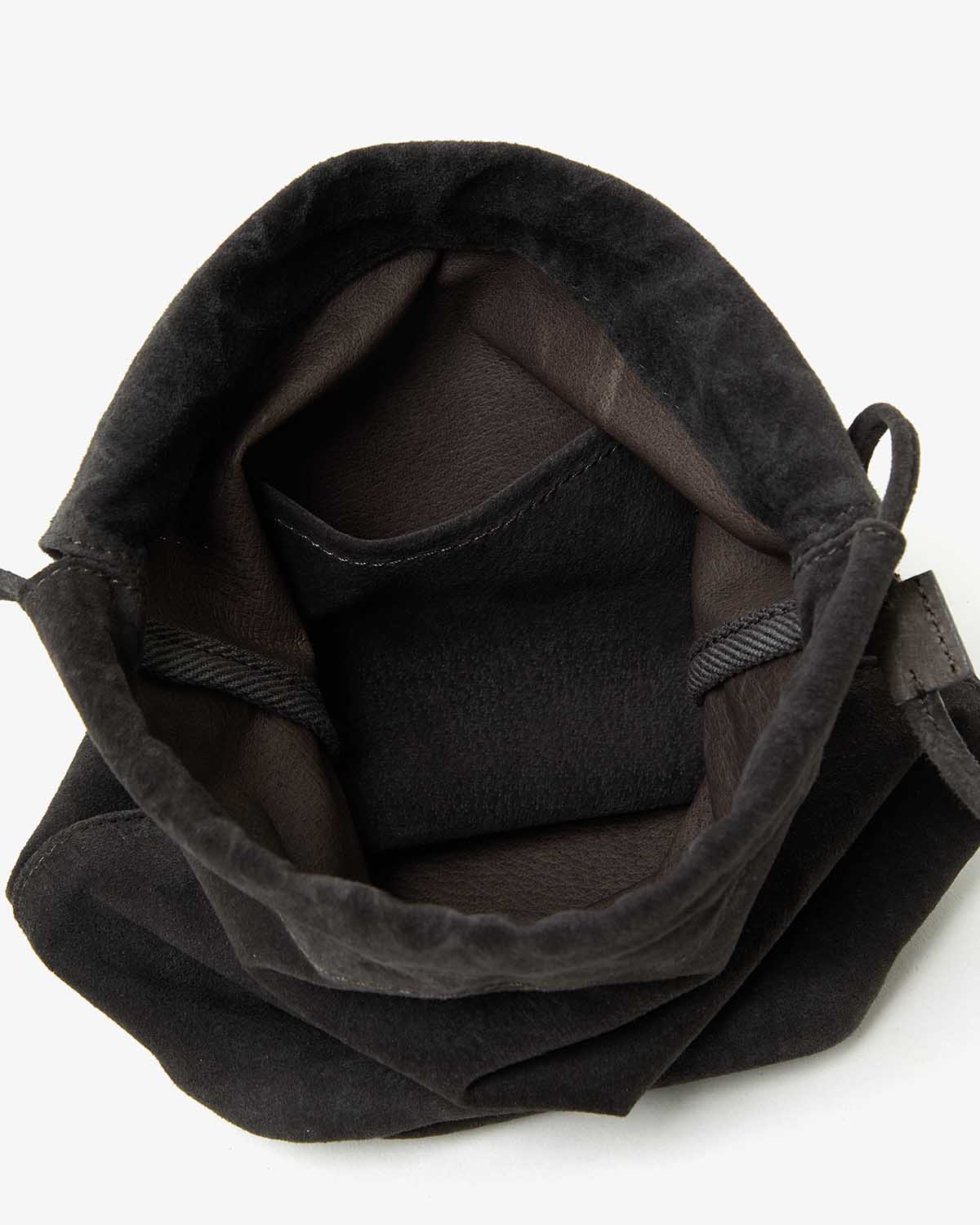 DRAWSTRING POUCH PIG SUEDE