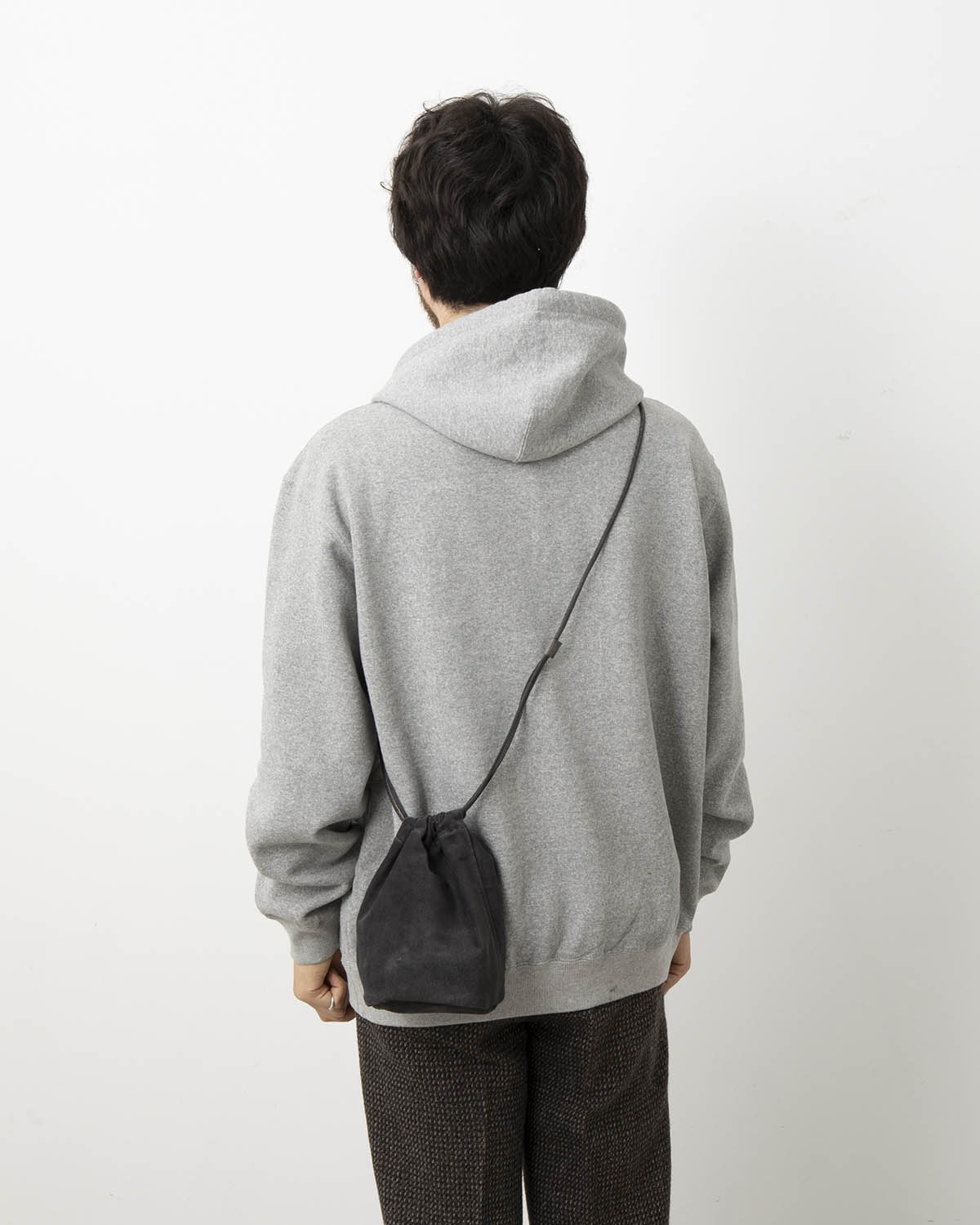 DRAWSTRING POUCH PIG SUEDE