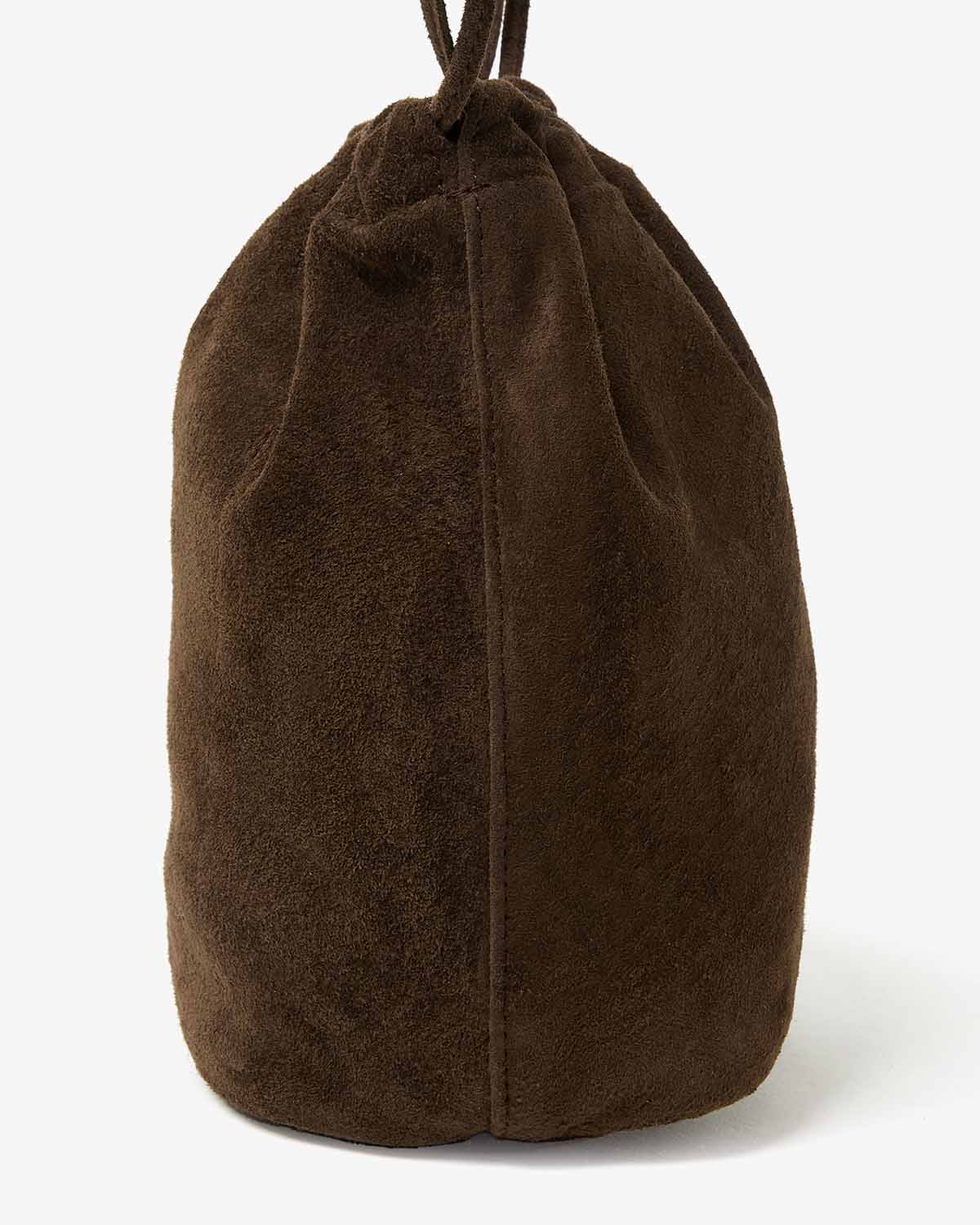 DRAWSTRING POUCH PIG SUEDE
