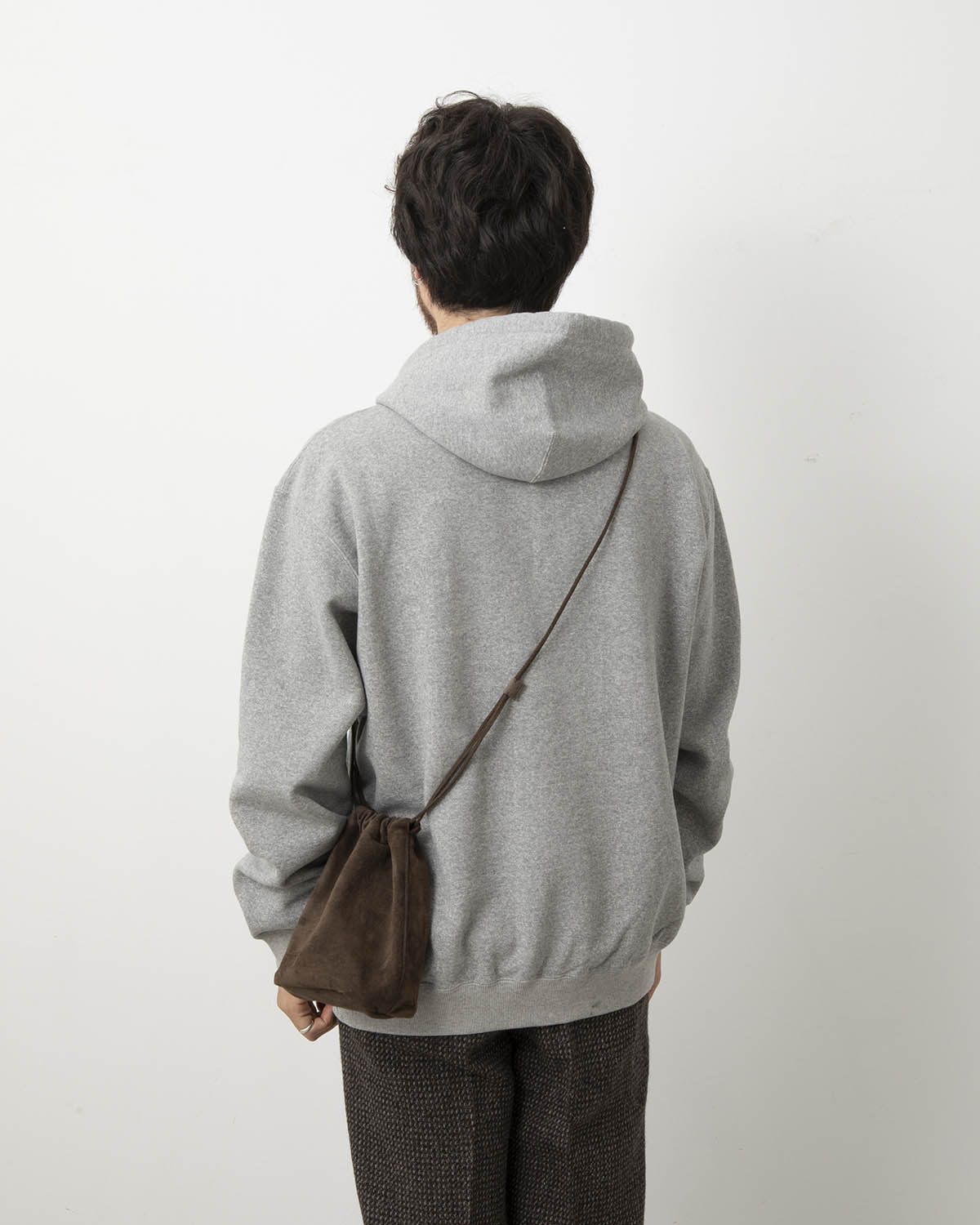 DRAWSTRING POUCH PIG SUEDE