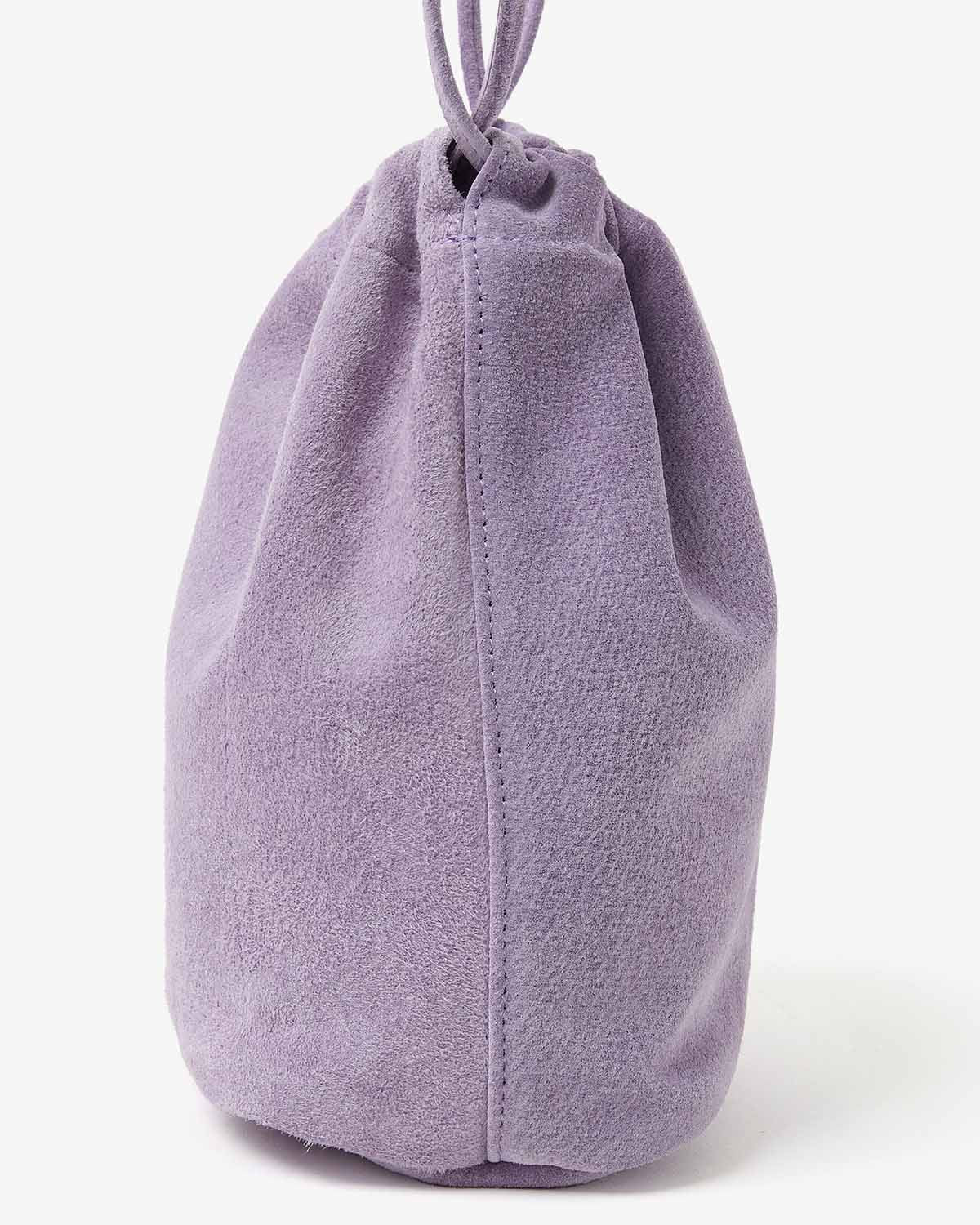 DRAWSTRING POUCH PIG SUEDE